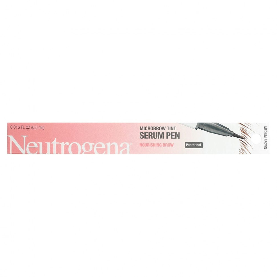 Neutrogena, Сыворотка-ручка Microbrow, оттенок коричневого цвета, 0,5 мл (0,016 жидк. Унции)