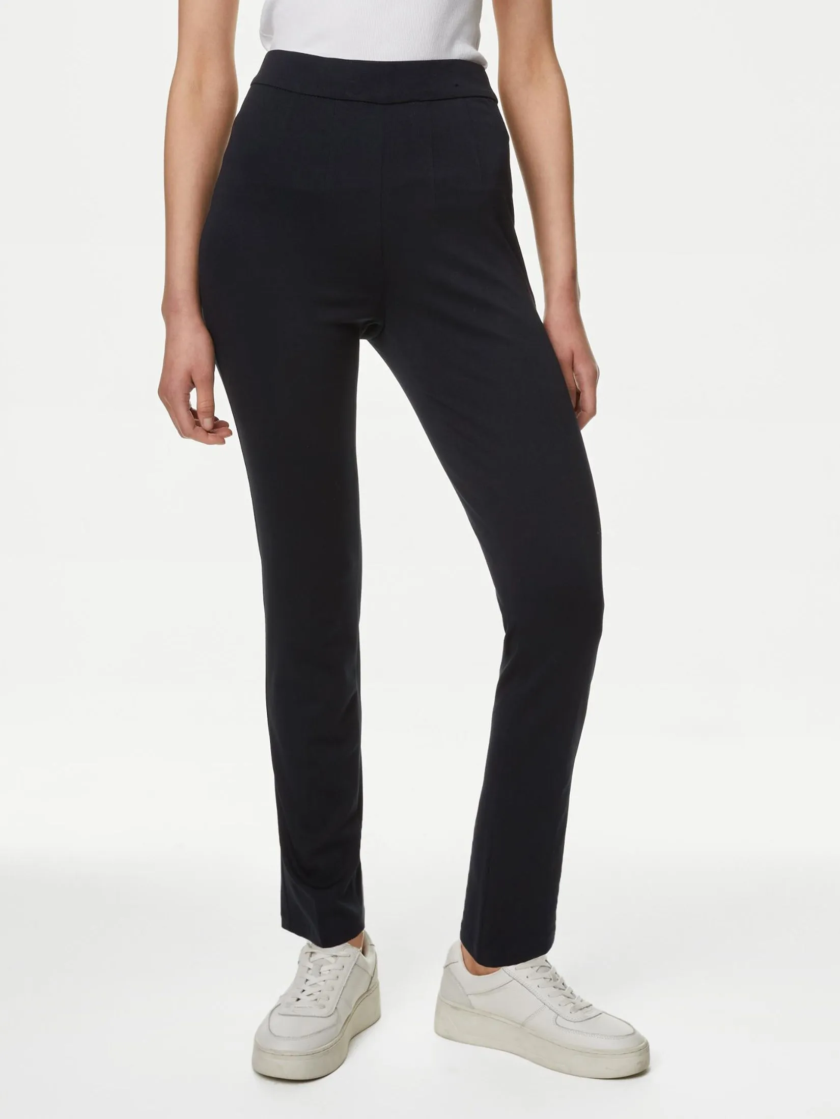 MARKS & SPENCER Women Trousers Jersey Slim Fit Ankle Grazer