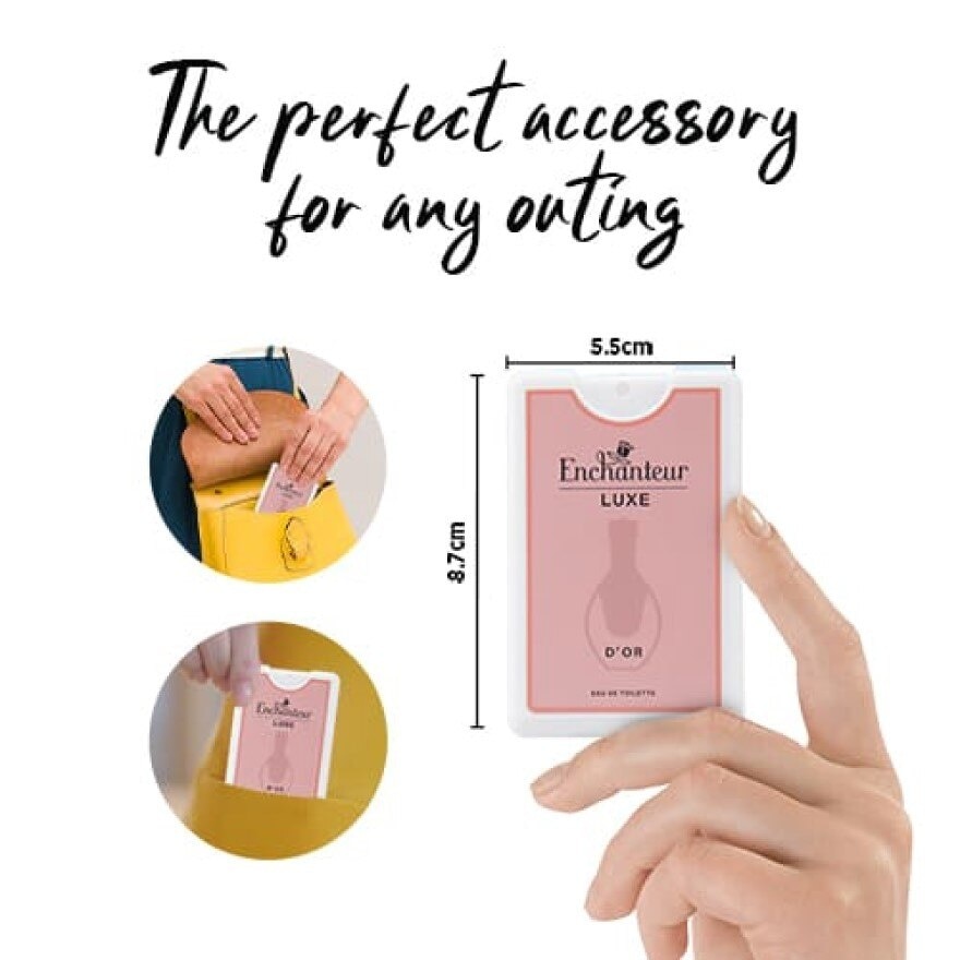 Enchanteur Luxe Pocket Perfume Eau De Toilette 18ml. D'or