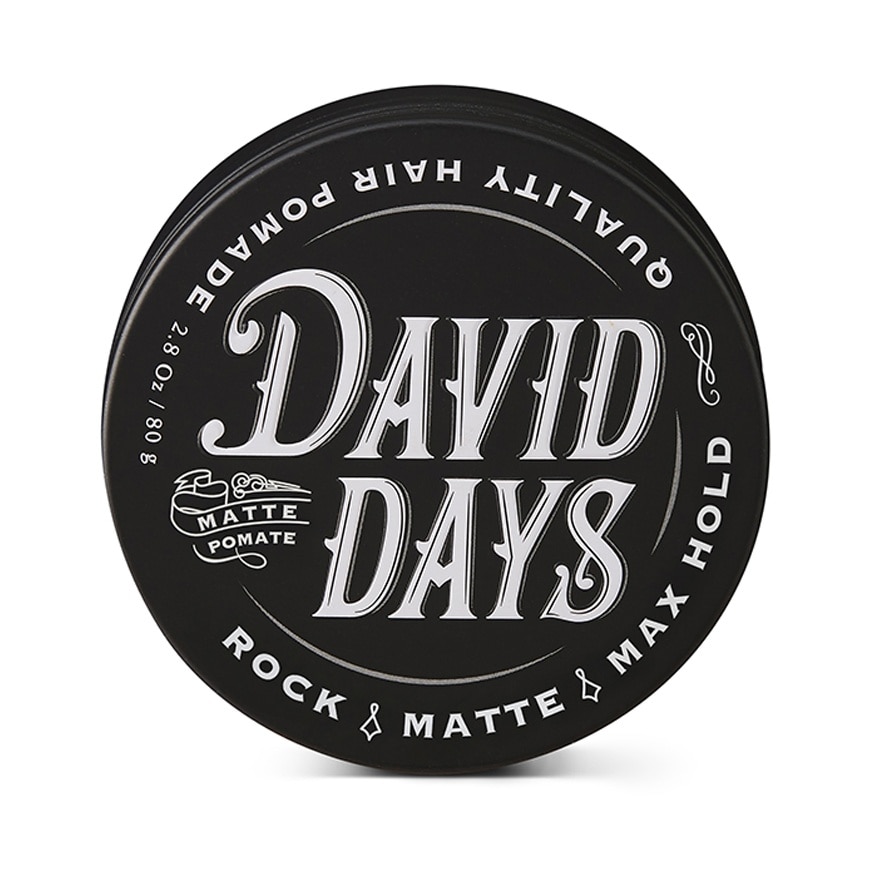 David Days Rock Matte Max Hold Pomade 80 G. - Black