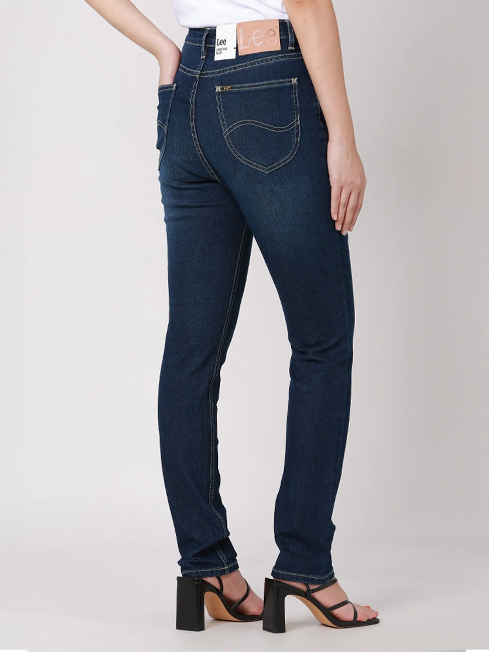 LEE Women s Jeans Mid Skinny Fit Mid Indigo