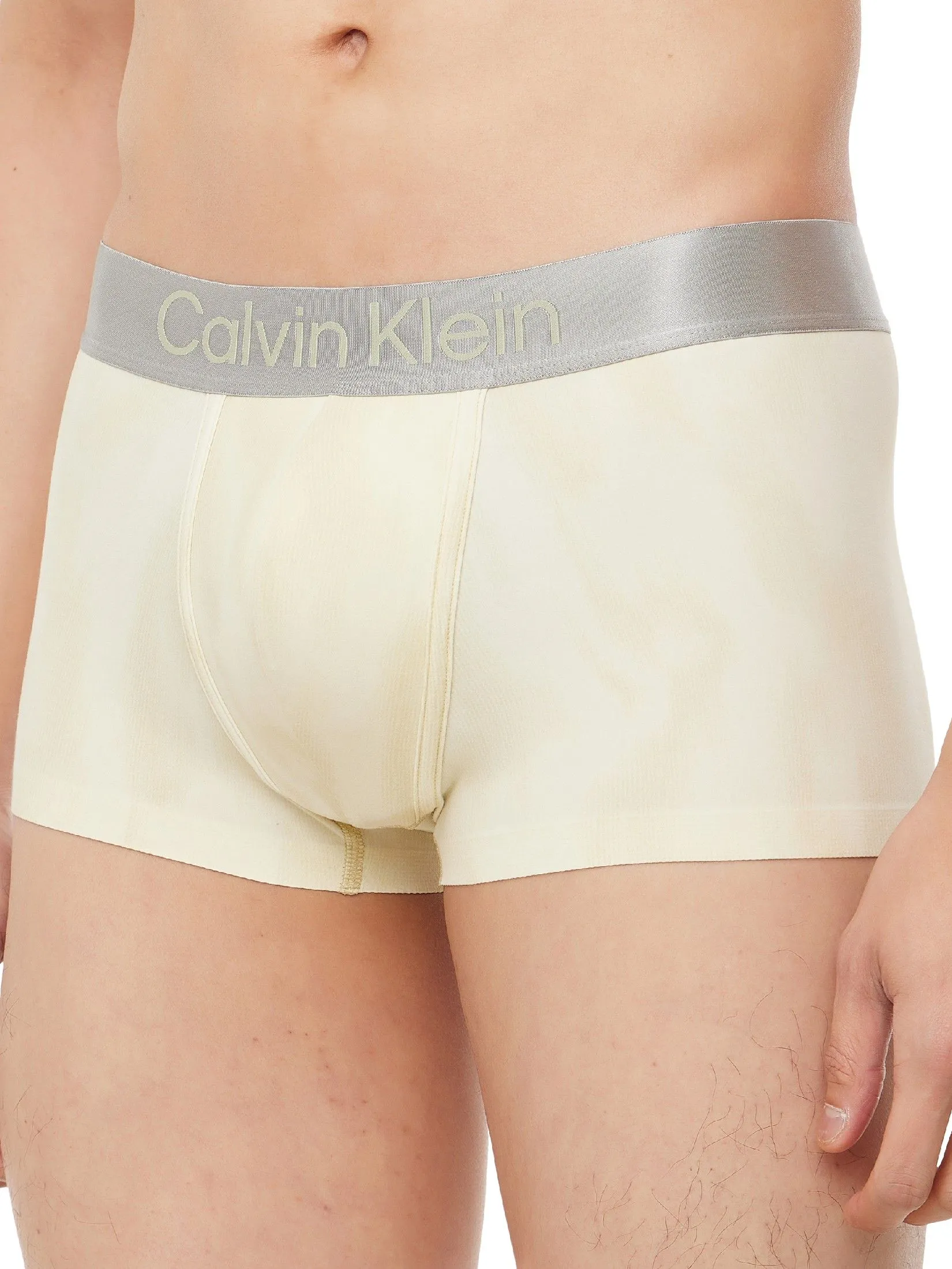 CALVIN KLEIN Men's Brushed Micro Jersey Low Rise Trunks Light yellow