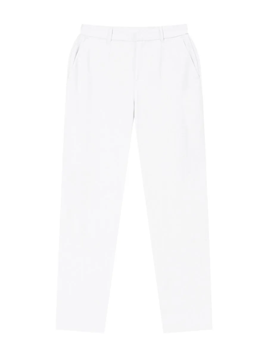 GIORDANO Women's 180° Expandable Waistband slim suit pants Albumen white