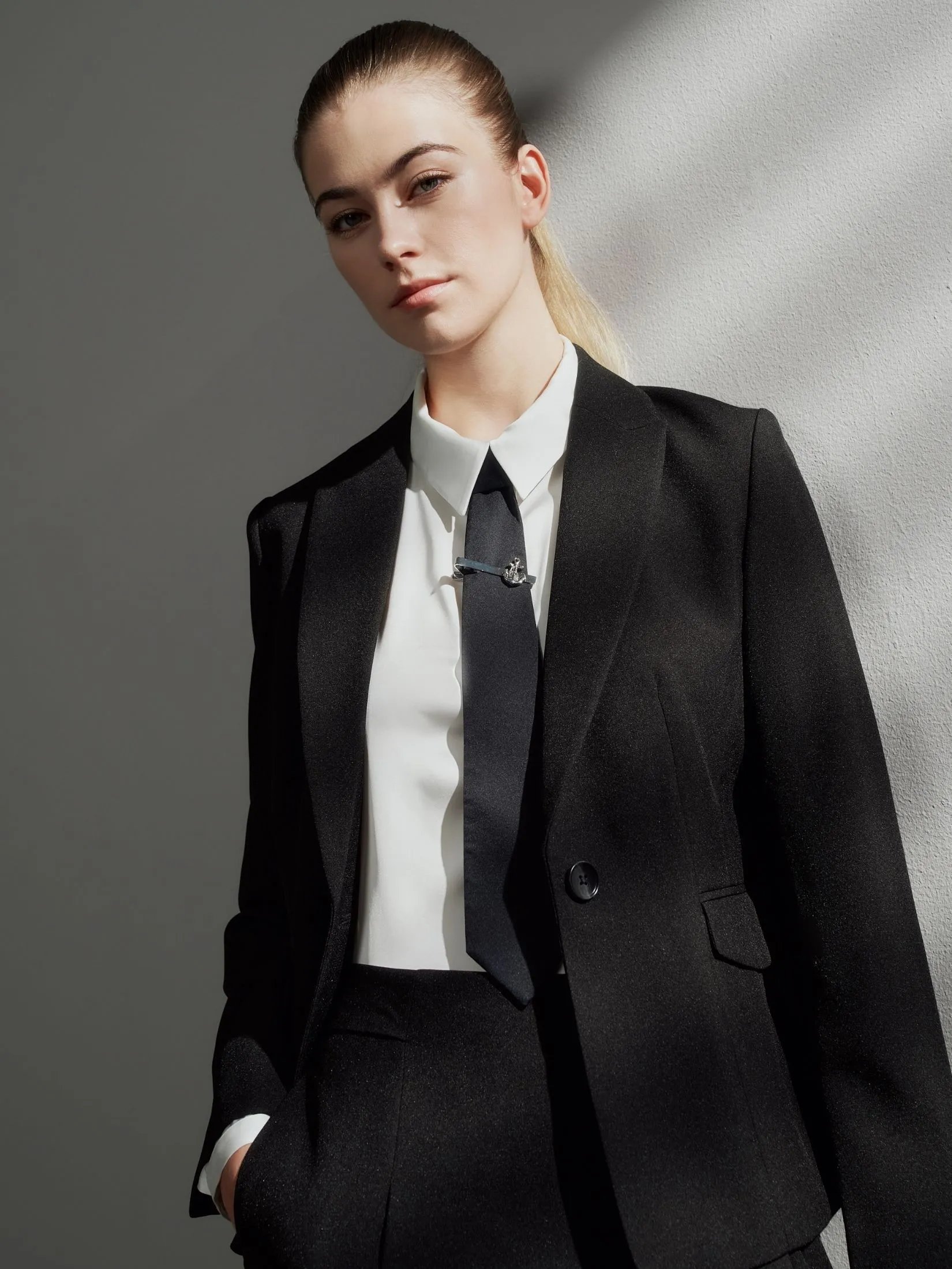 G2000 Women Clothing Poly Premium Suit Blazer Slim Fit - Black