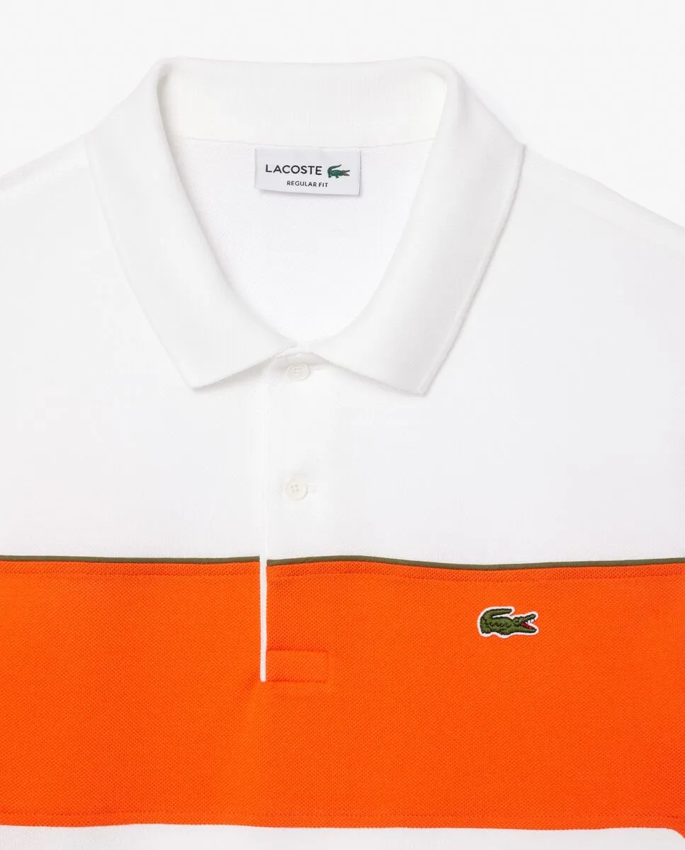 LACOSTE Regular Fit L.12.12 Colour-Block Polo Shirt White