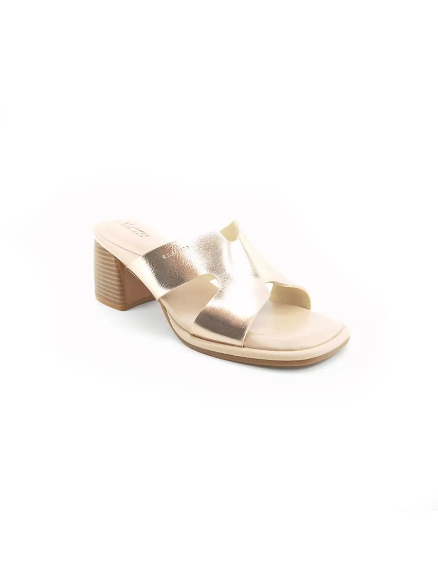 ST.JAMES WOMEN HEEL SANDALS MALTA-M.PINK GOLD