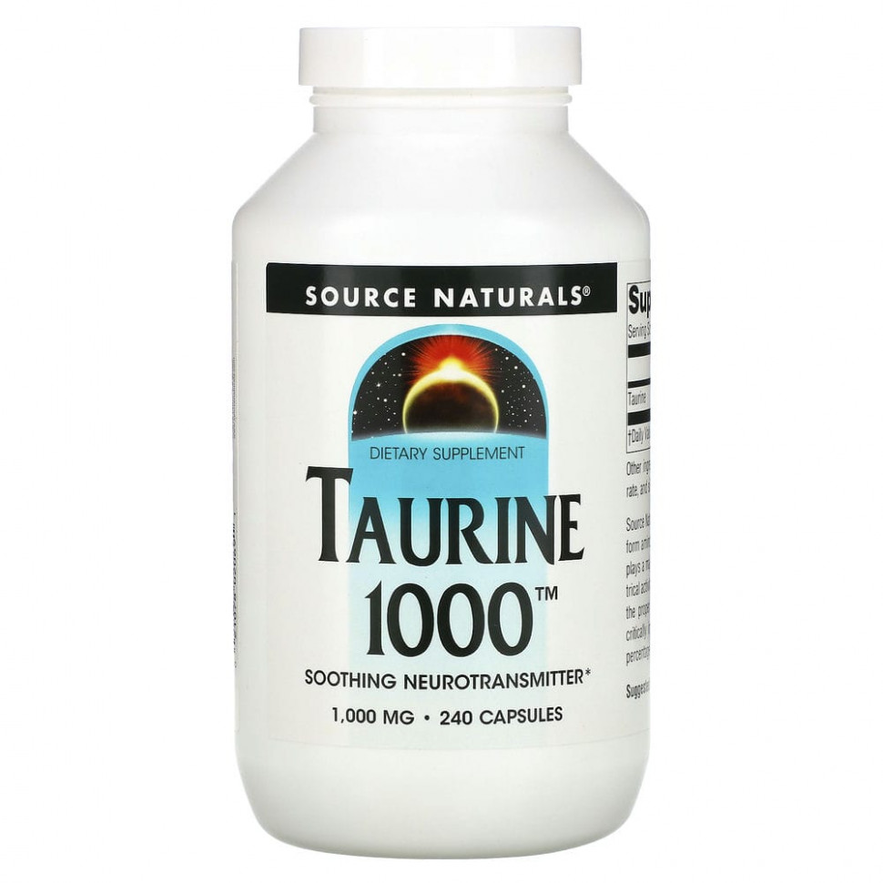 Source Naturals, Таурин, 1000 мг, 240 капсул