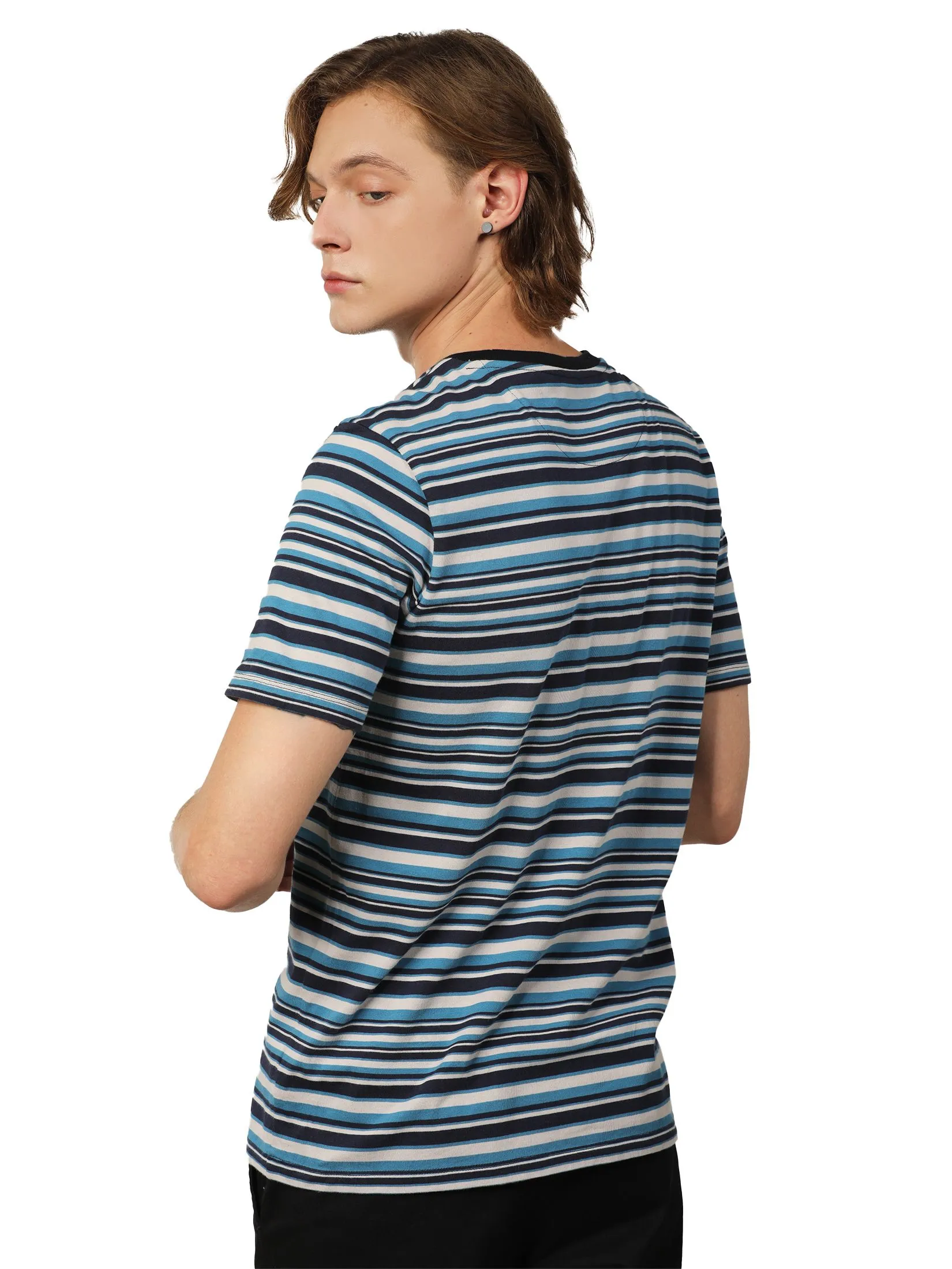 JOHN HENRY Men's T-Shirts (Slim Fit) MERRIMENT Navy