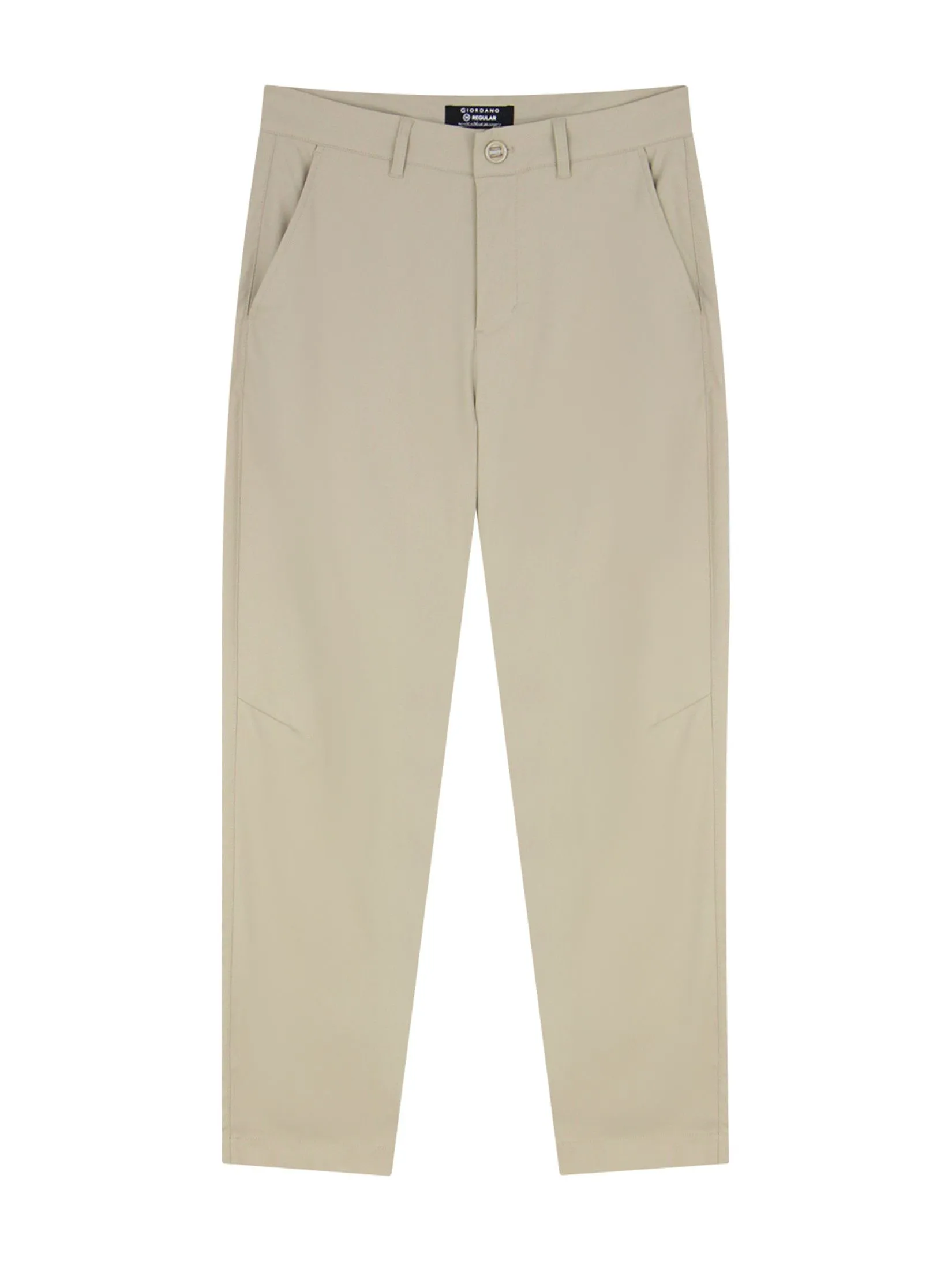 GIORDANO Men's Regular Stretch Khaki Pants Crockery khaki