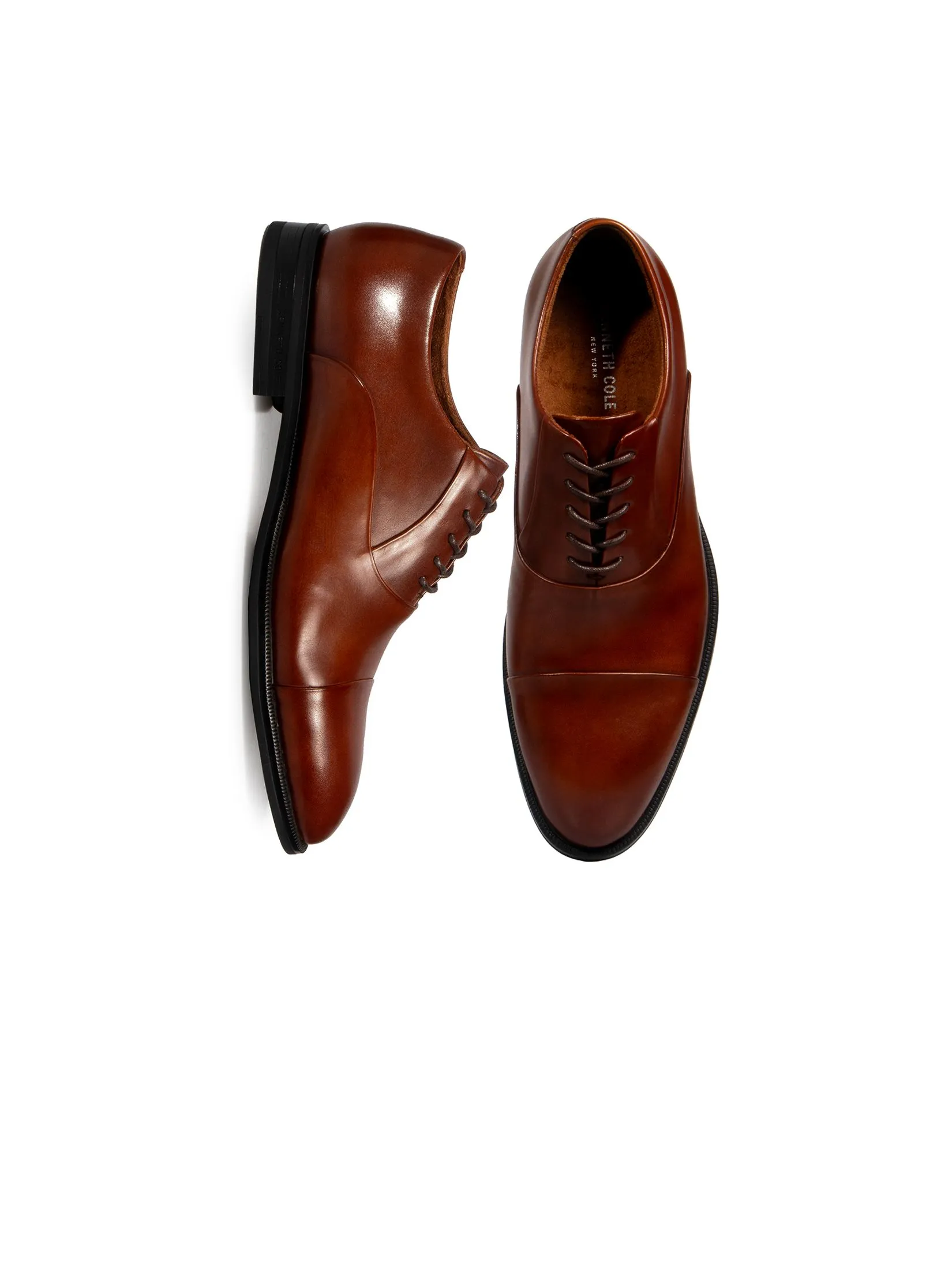 KENNETH COLE MEN DRESS SHOES REBOUNDPOD LACE UP D / COGNAC