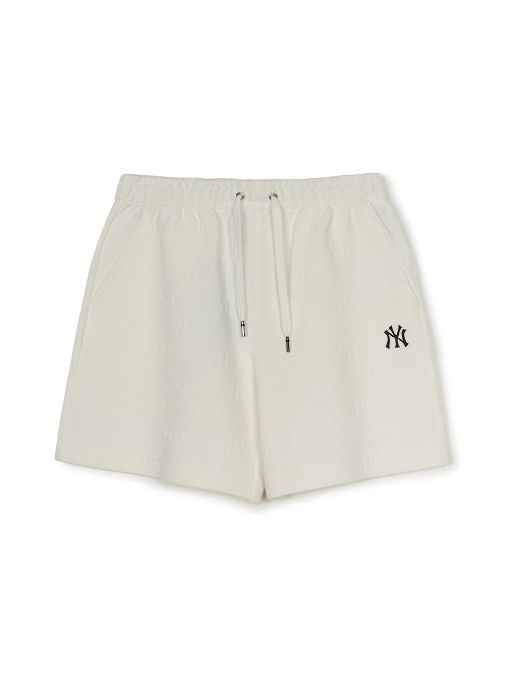 MLB Unisex Tone-On-Tone Jacquard Dia Monogram 7  Shorts Model 3ASPM0453 50IVS Ivory