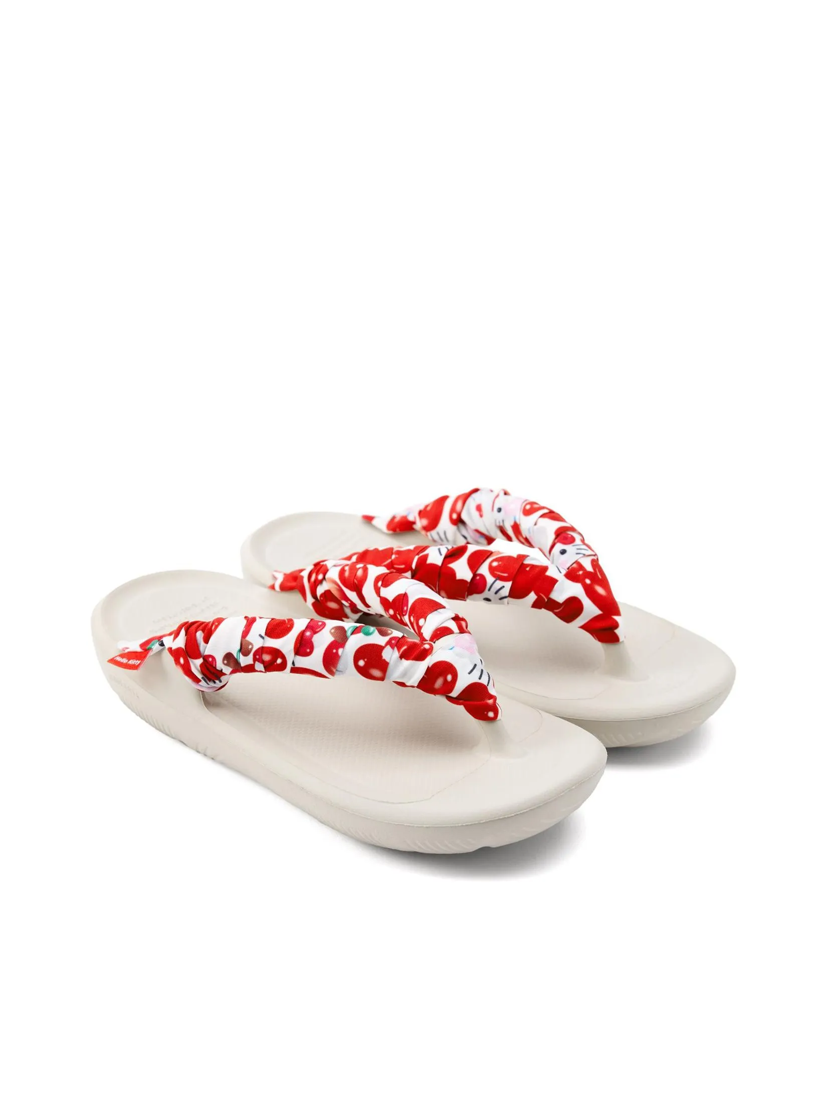 TAW&TOE Unisex Sandals Zerovity OG Scarf Set Hello Kitty Cream
