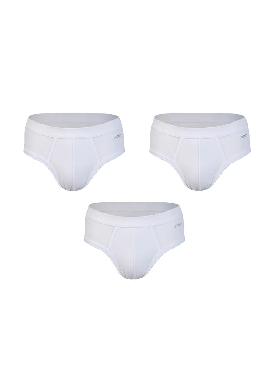 JOCKEY UNDERWEAR Men's VALUE PACK BRIEFS WHITE (Pack3)