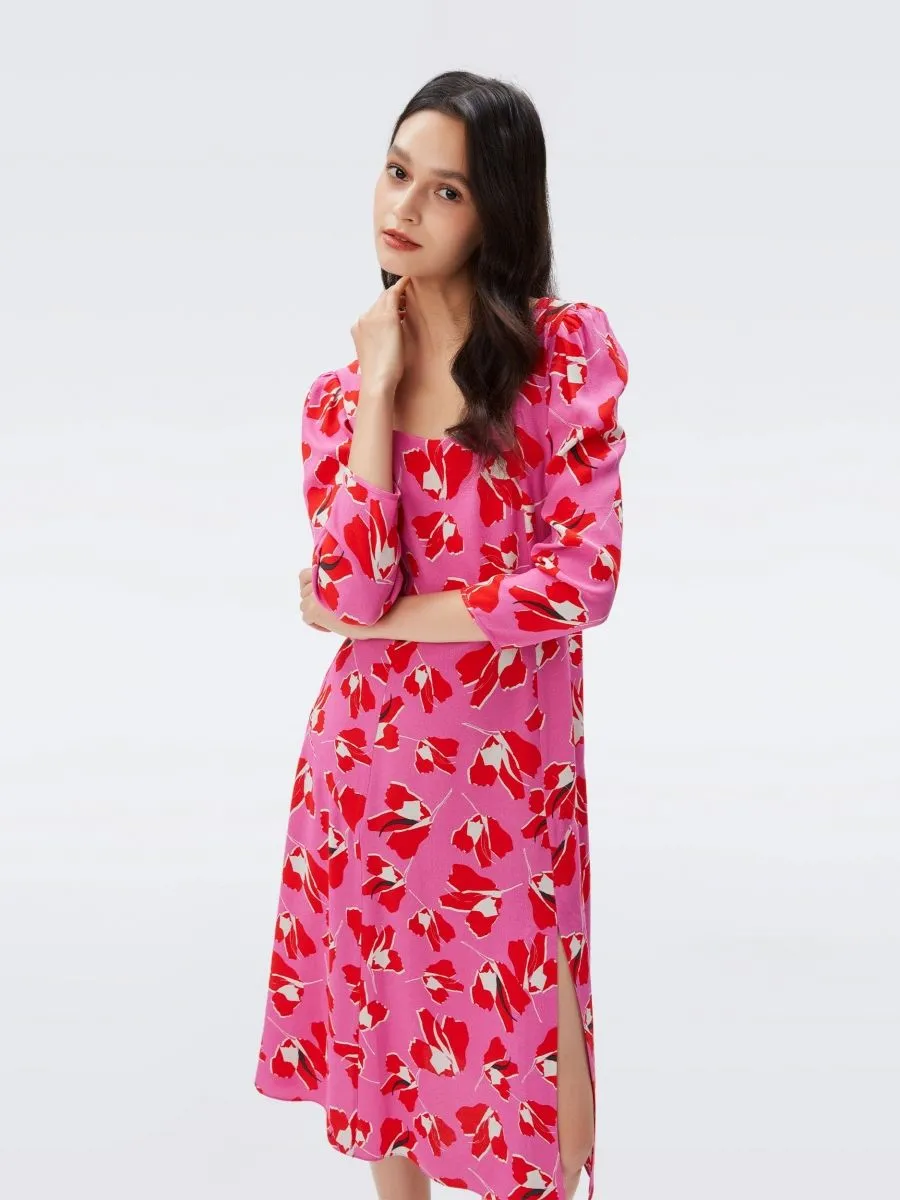 DIANE VON FURSTENBERG DVF JOANNA DRESS	PAPER TULIP LG PINK ME