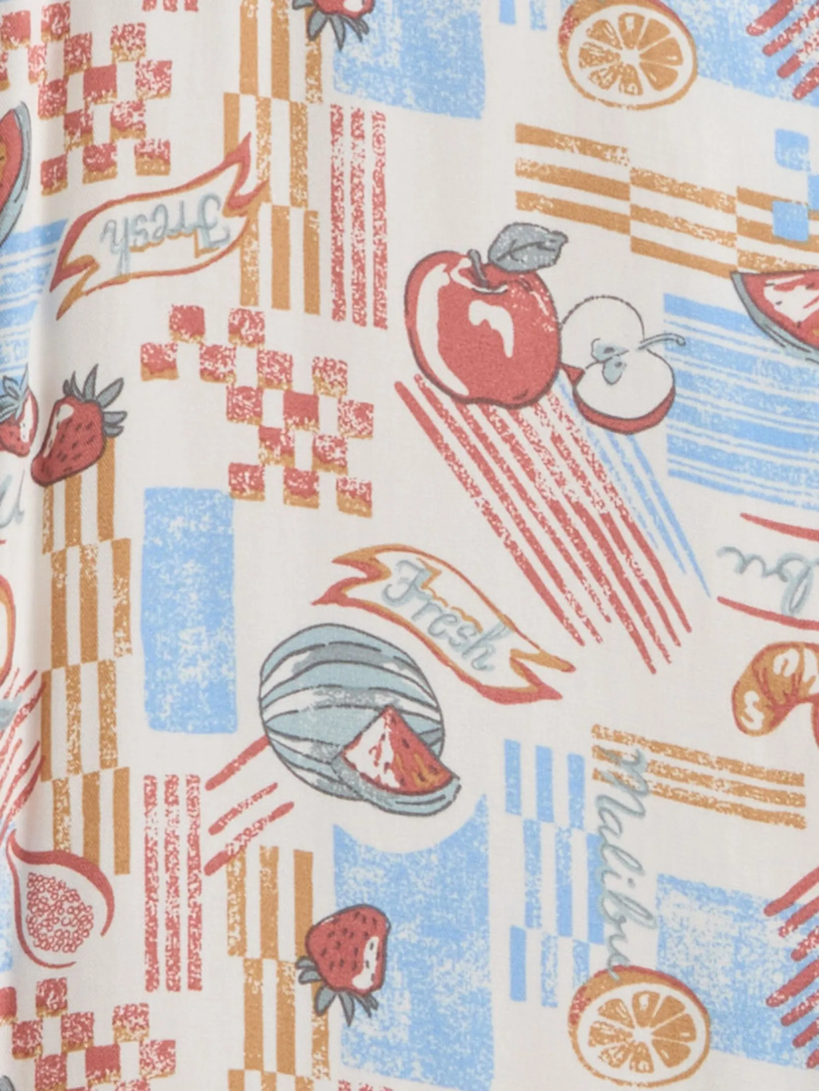 DEFRY 01 Men Shirt Short Sleeves Hawaiian Style Red