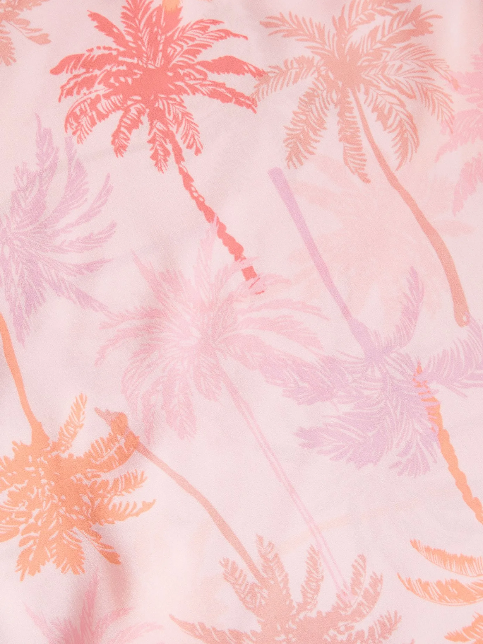 MARKS & SPENCER Women Robes Dream Satin Printed Kimono Wrap Pink