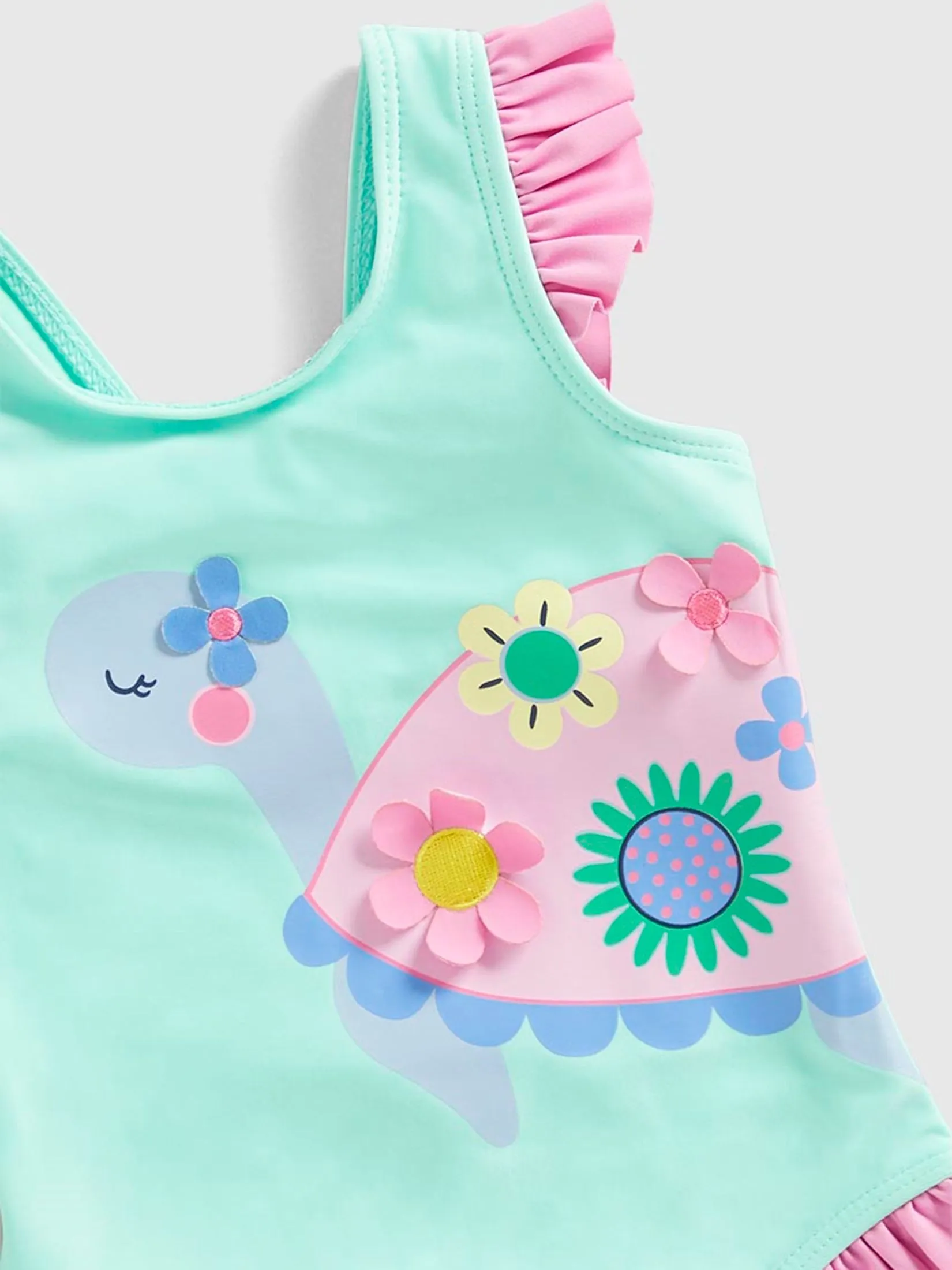 MOTHERCARE Girl Toddler Swimsuit One Piece Turtle Print Multi-Color