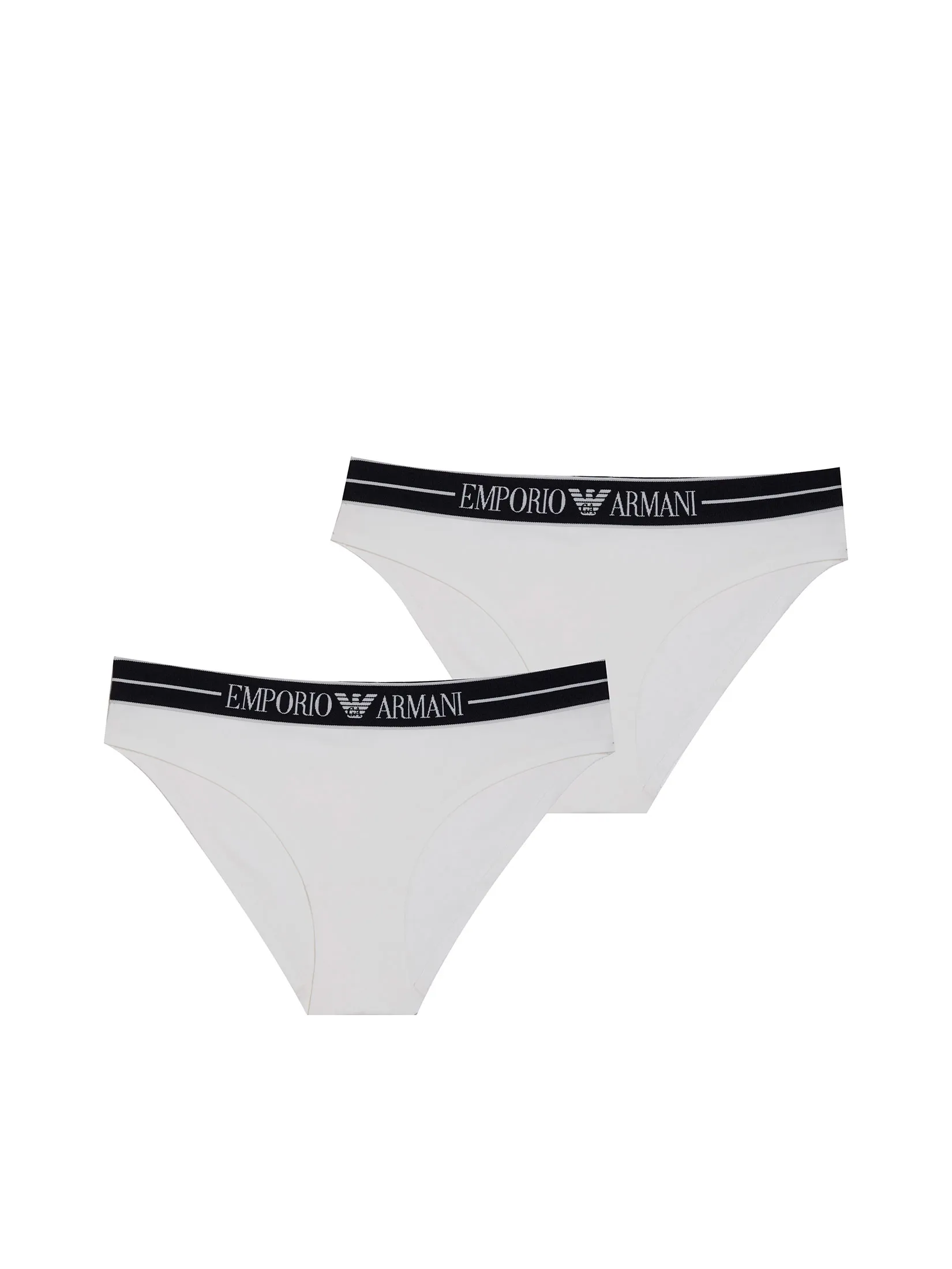 EMPORIO ARMANI Women Brief 2 Pack CTY Bianco/Bianco Size - L