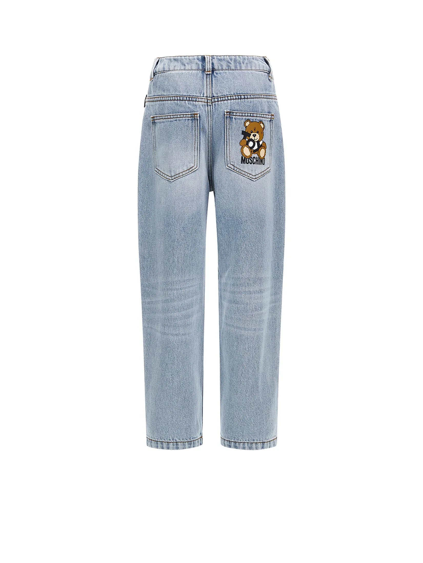 MOSCHINO KID Unisex Kids Jeans Light Blue