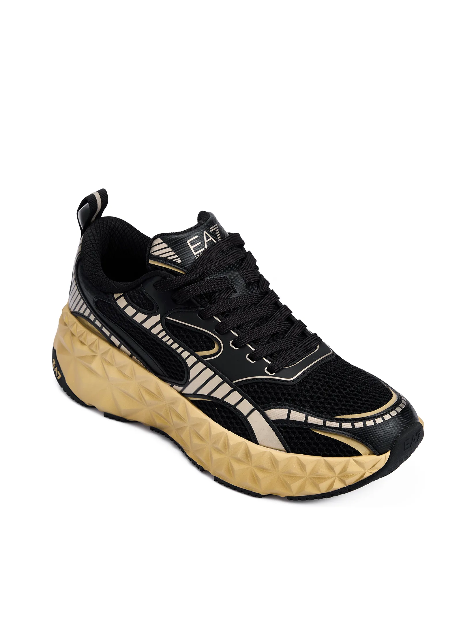 EA7 Men Sneakers SS25 M700 Black+Gold
