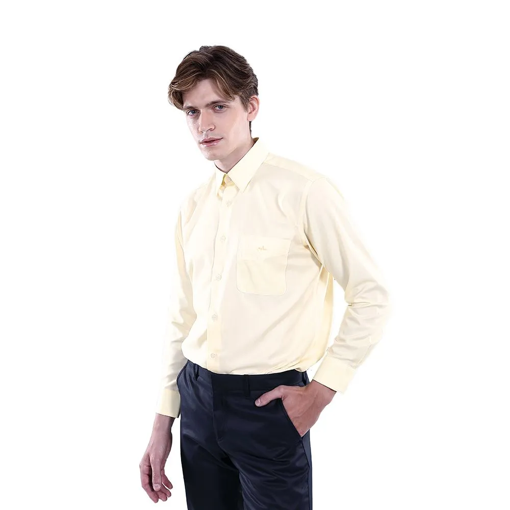 ARROW NON IRON LONG SLEEVE SHIRT Comfort Fit Yellow Color Size - L