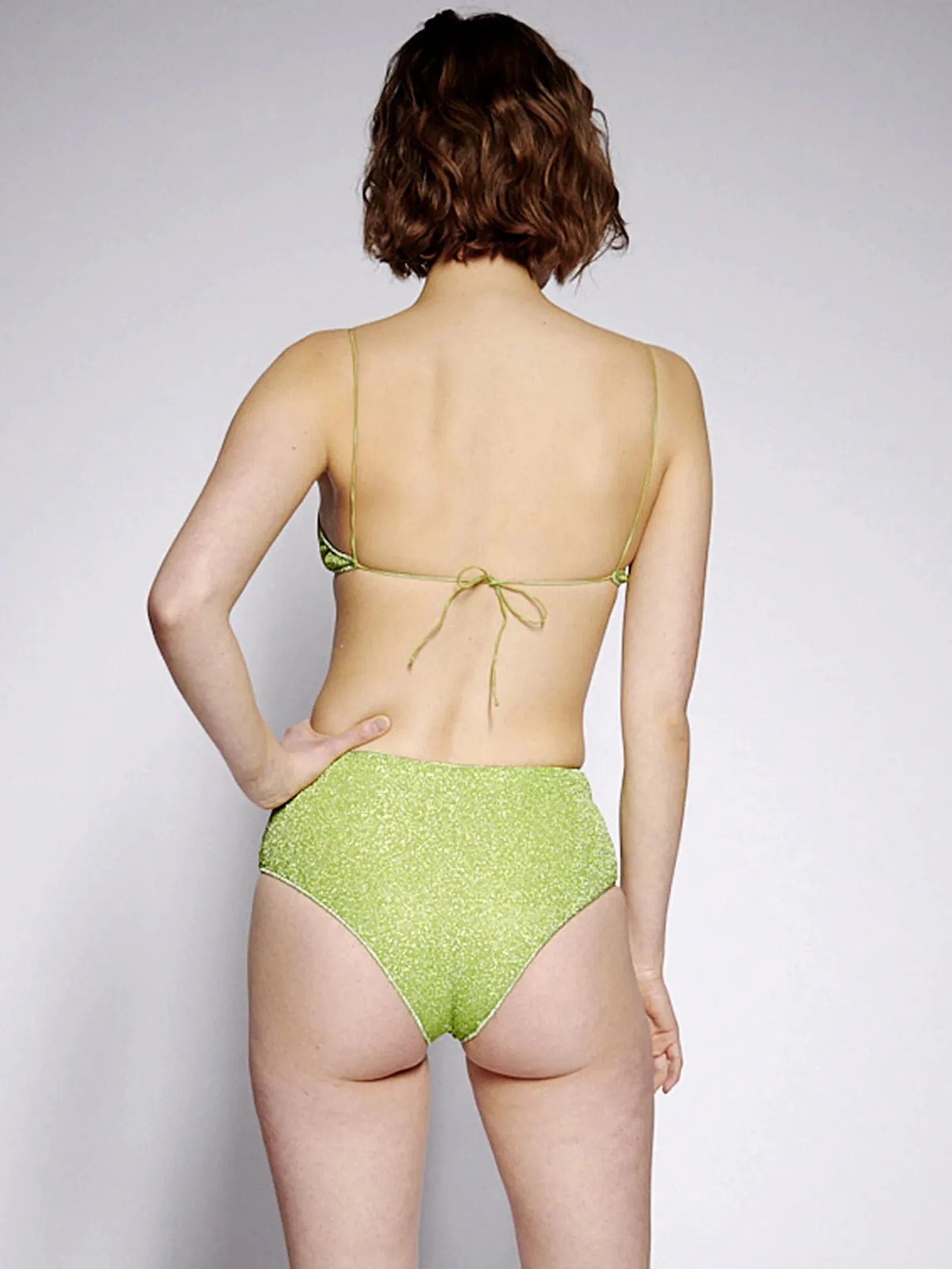 OSEREE LUMIERE HIGH WAISTED BRA IN LIME