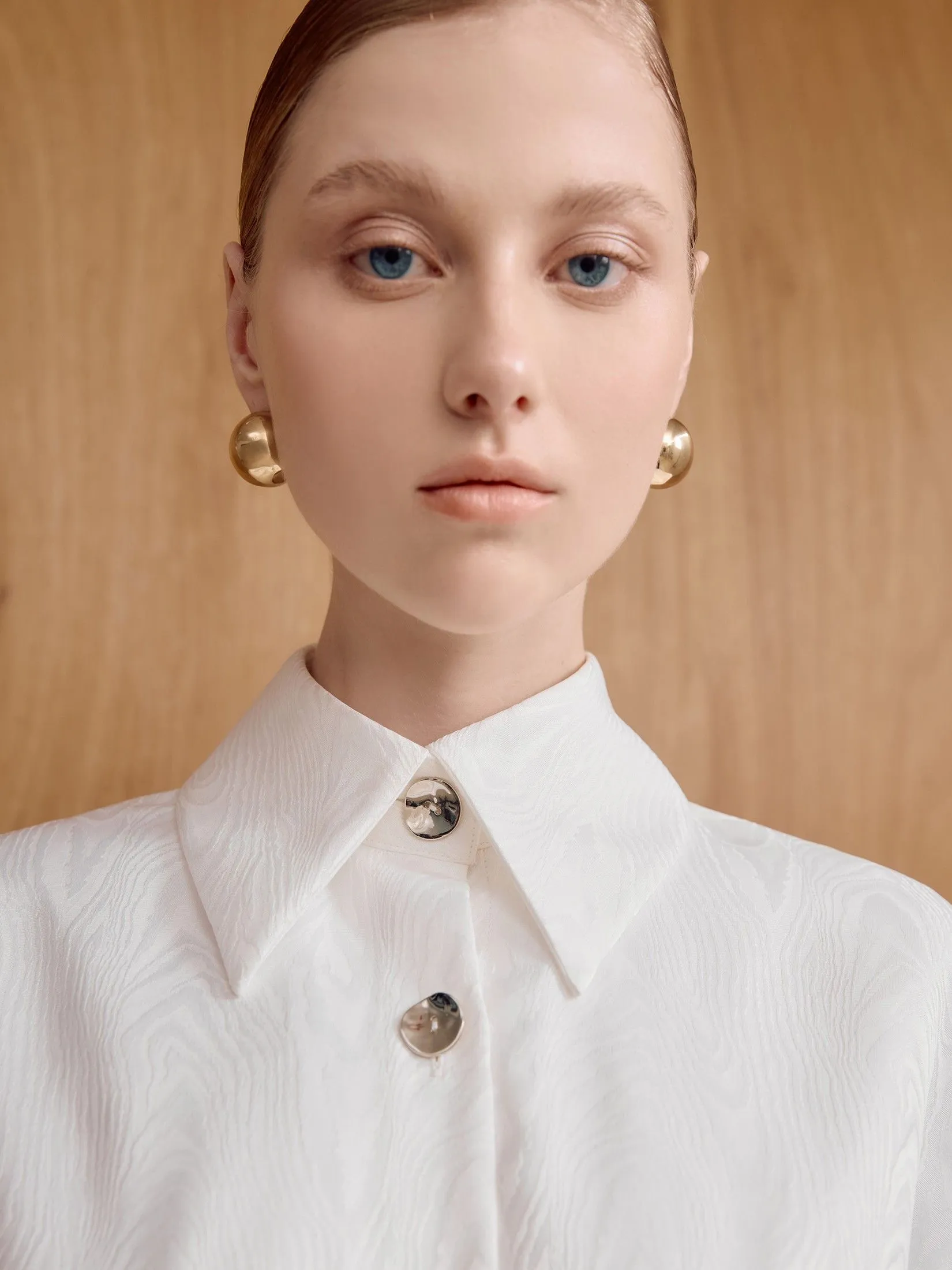 ASAVA ( SS25 )Elara Women Short Sleeve Shirt White