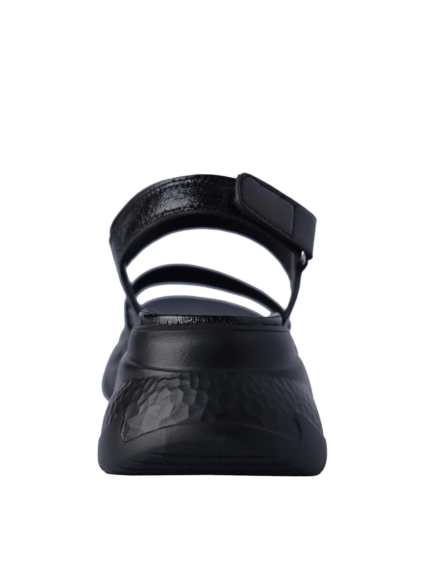 VILLAINS SF GLASSY Women's Platform Heeled Sandals BLACK