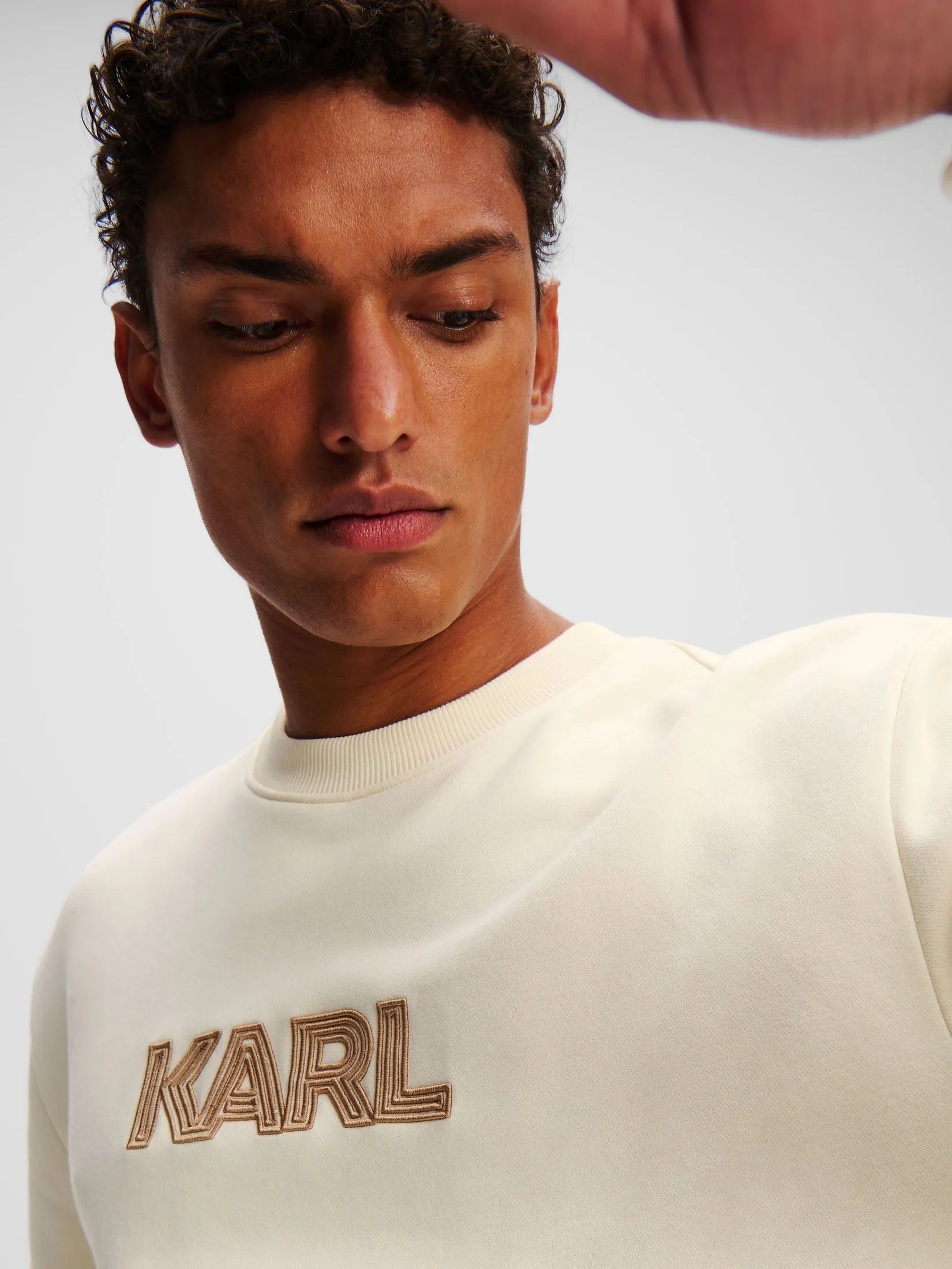 KARL LAGERFELD ART DECO LOGO SWEATSHIRT PRISTINE