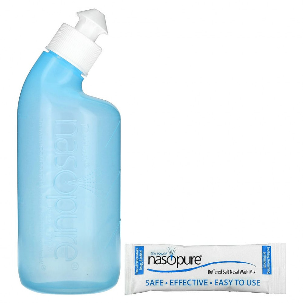 Nasopure, система для промывания носа, набор с системой, 1 шт.