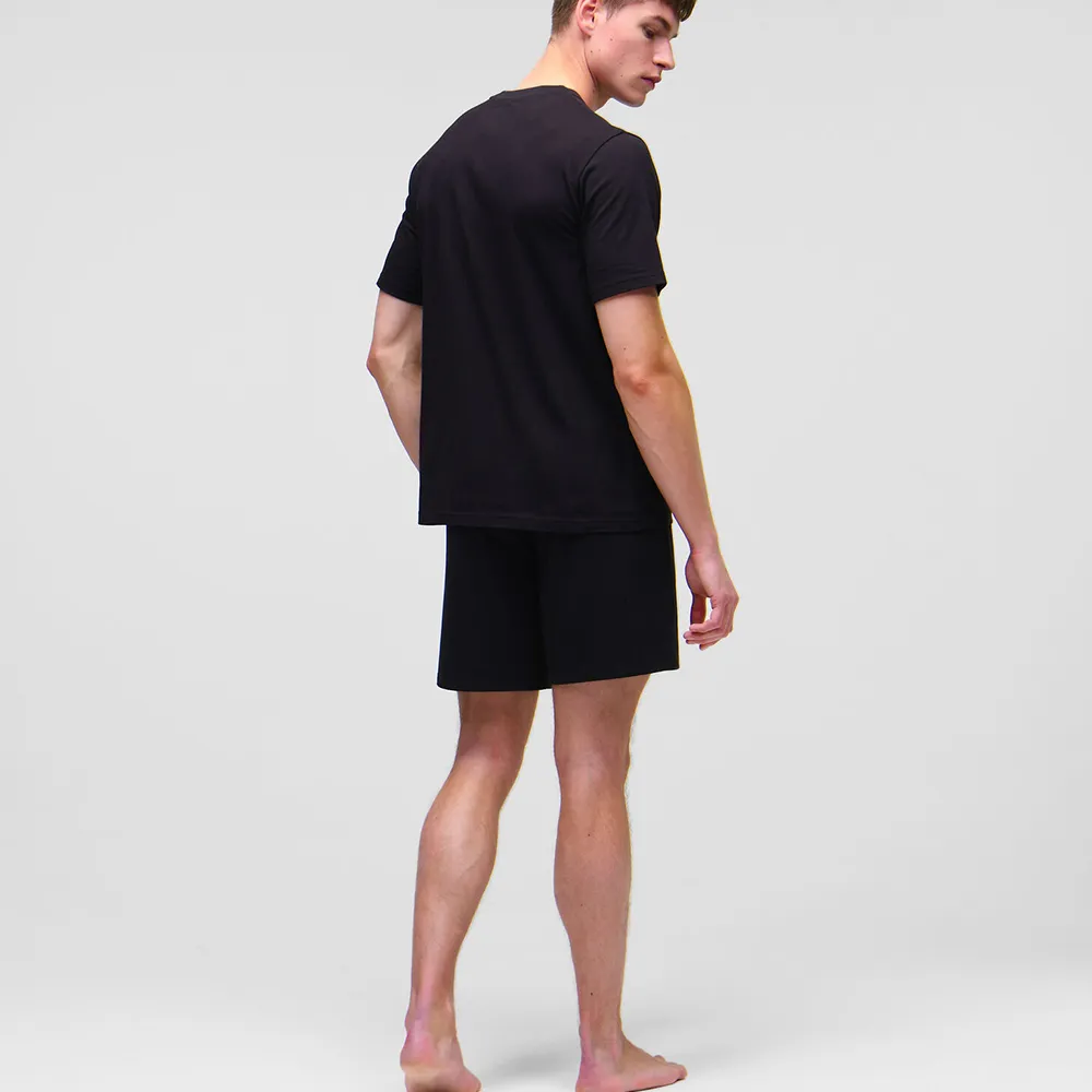 KARL LAGERFELD IKONIK 2.0 SHORTS AND TEE SET BLACK
