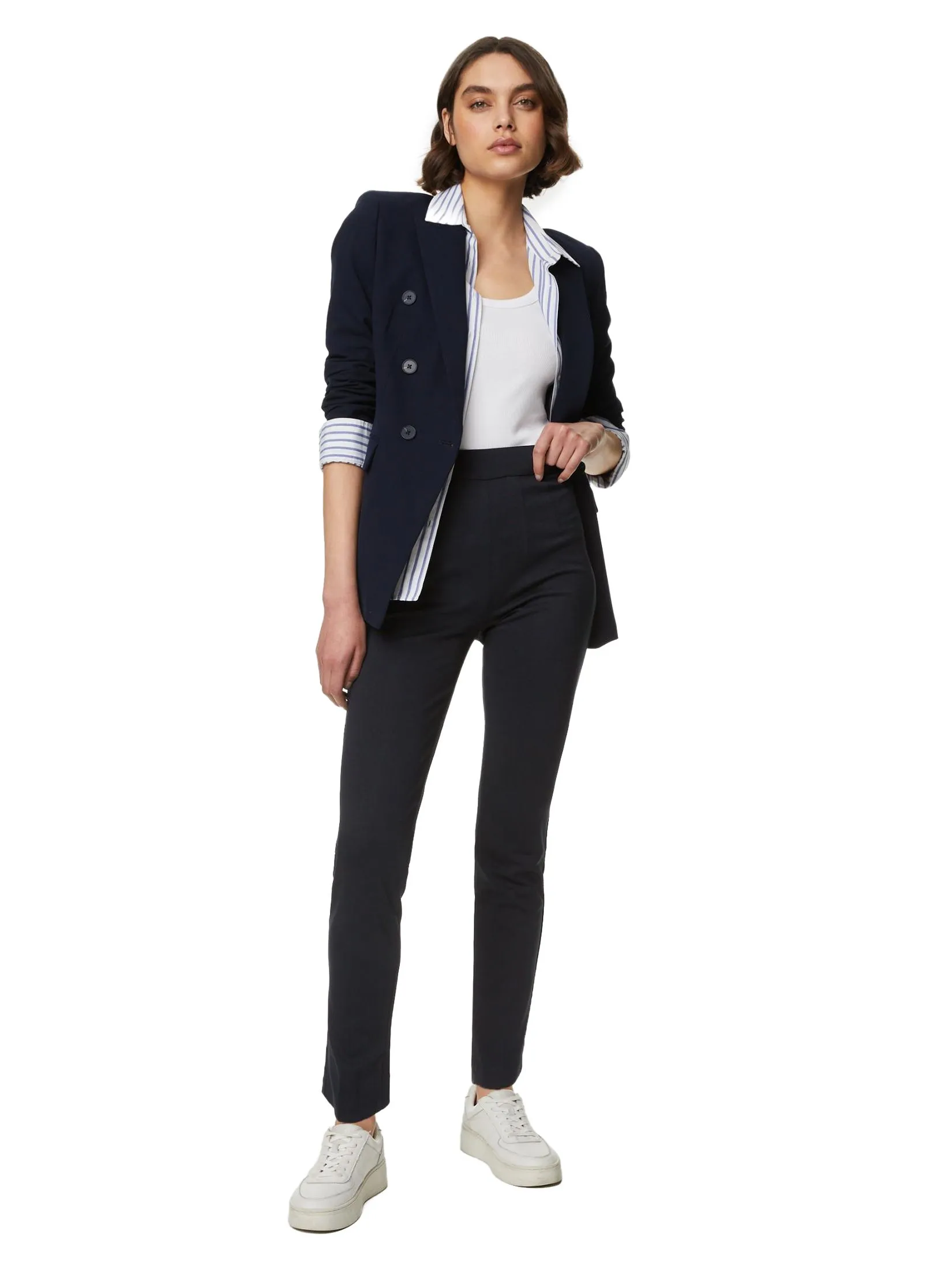 MARKS & SPENCER Women Trousers Jersey Slim Fit Ankle Grazer