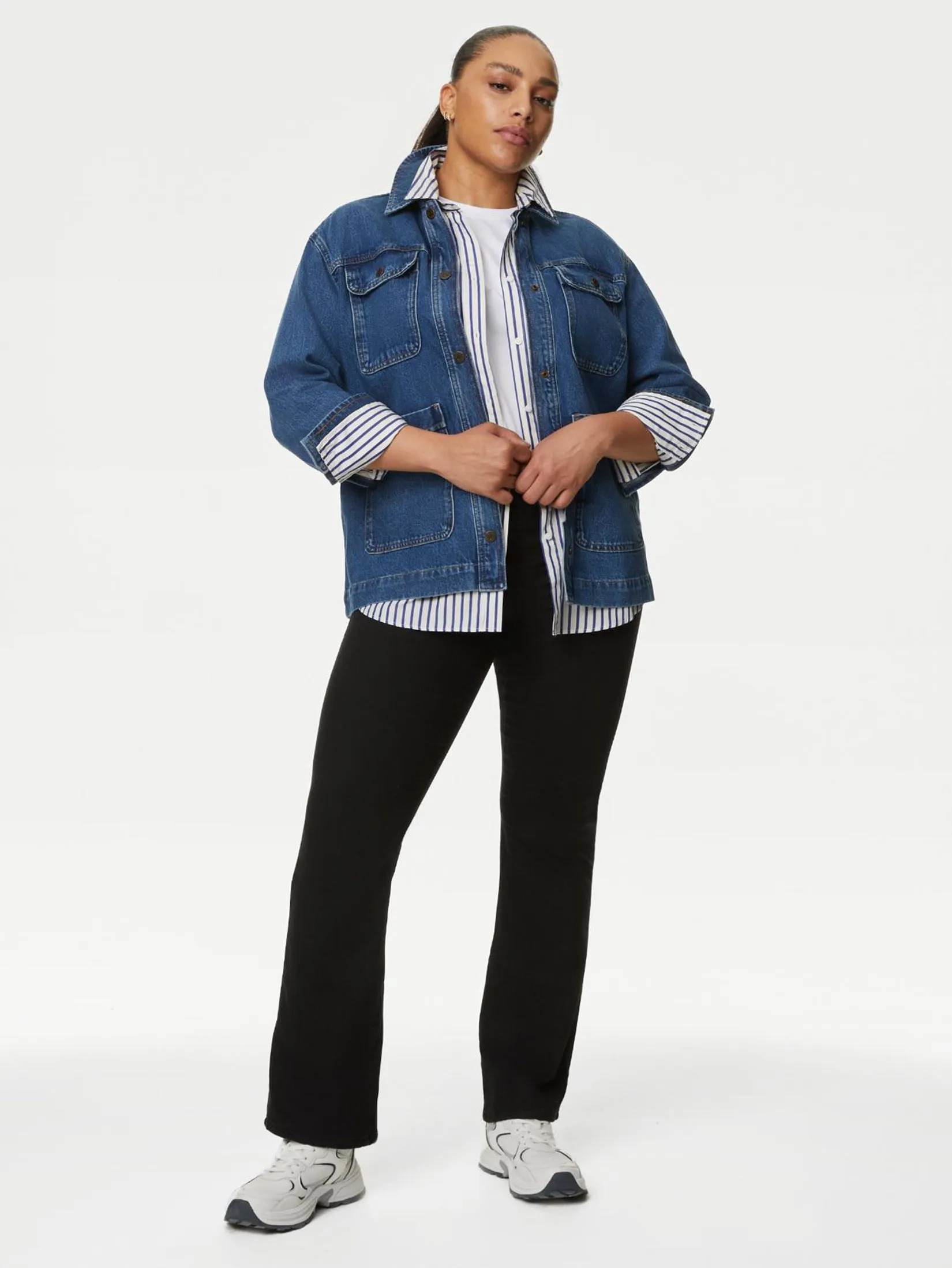 MARKS & SPENCER Women Flared Jeggings Black