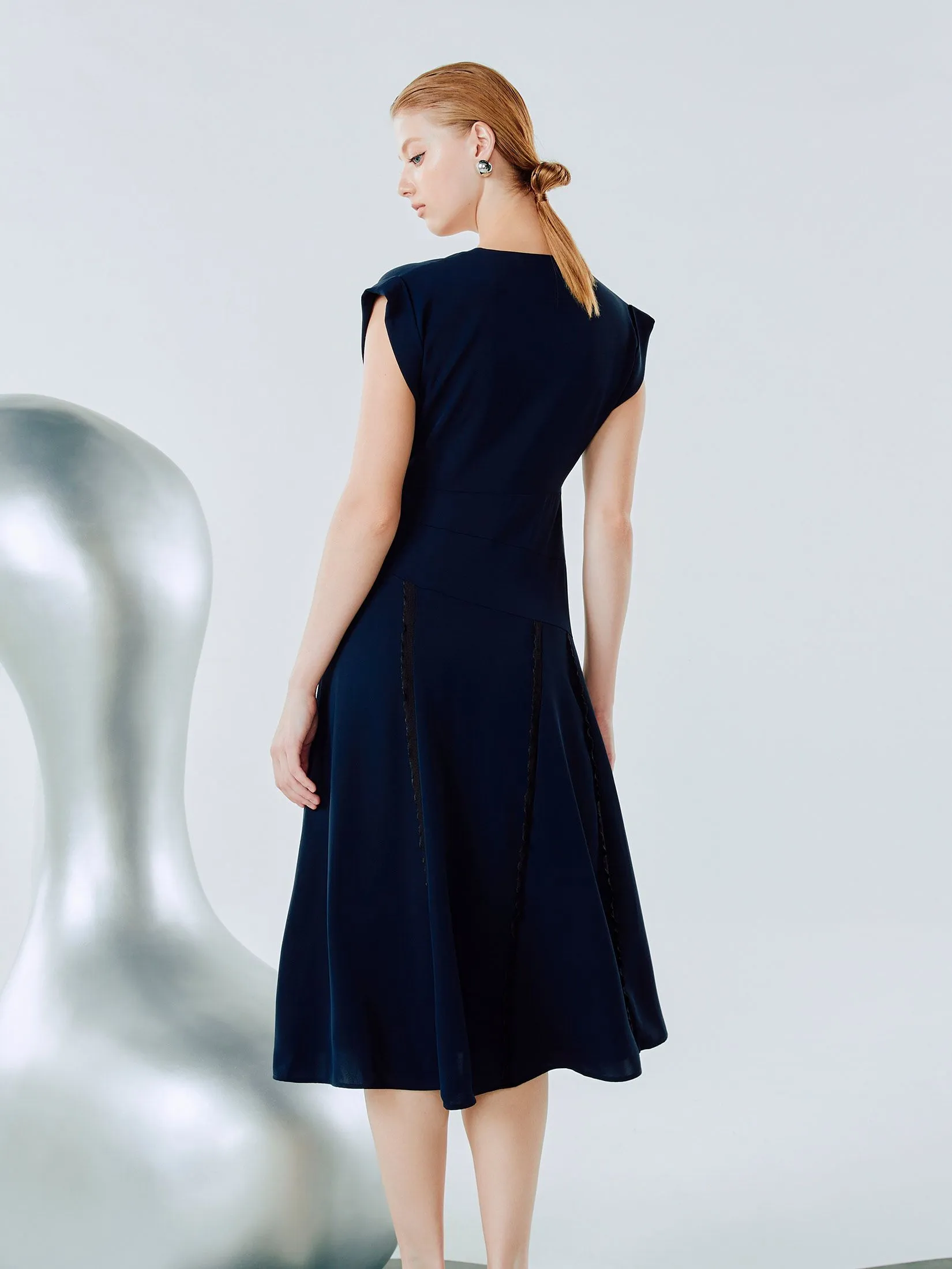 SHAKA Woman Dress Sunray Midi Navy