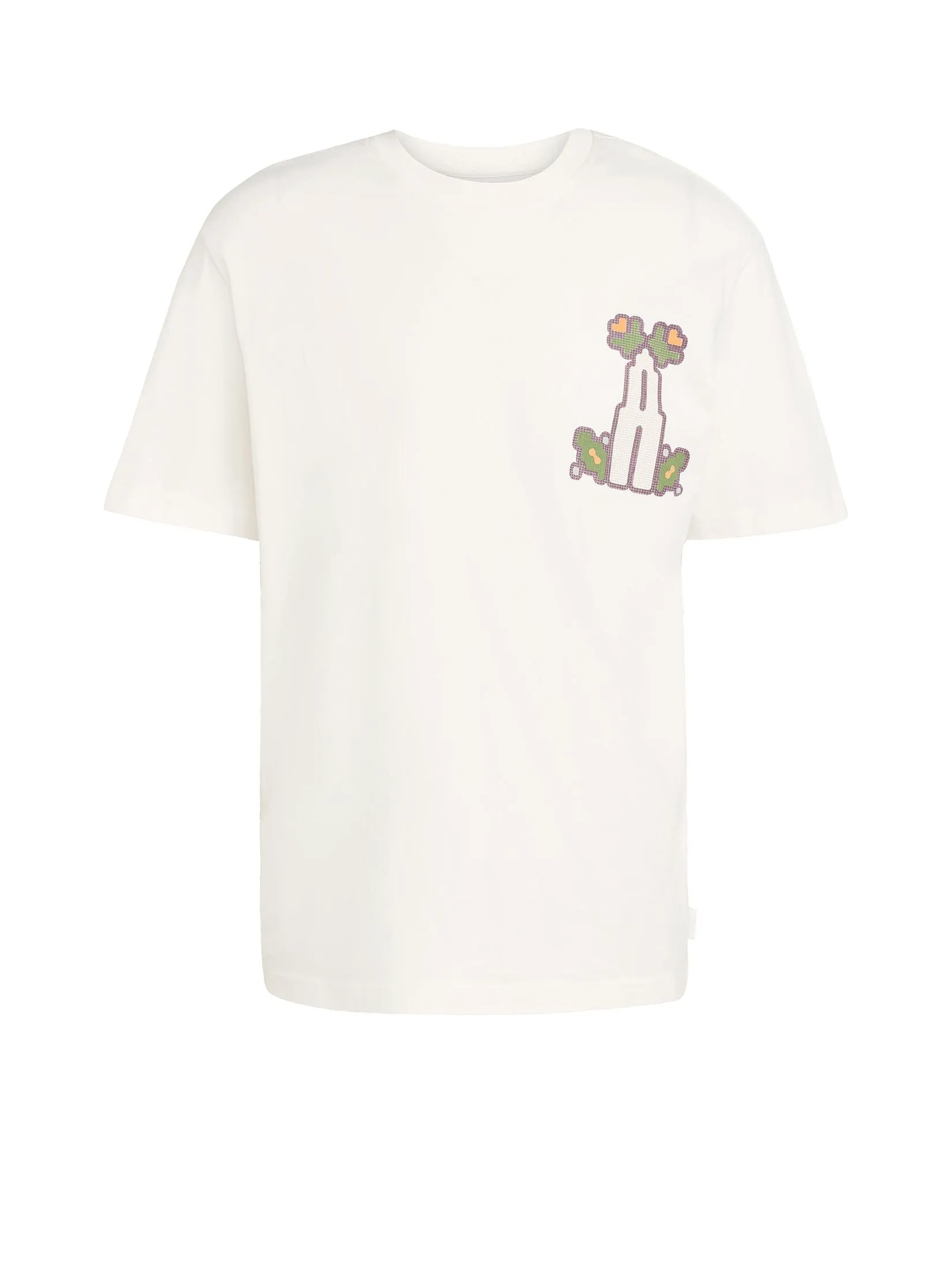 ADIDAS Men T-Shirt Monogram Loose JY2973 Off White