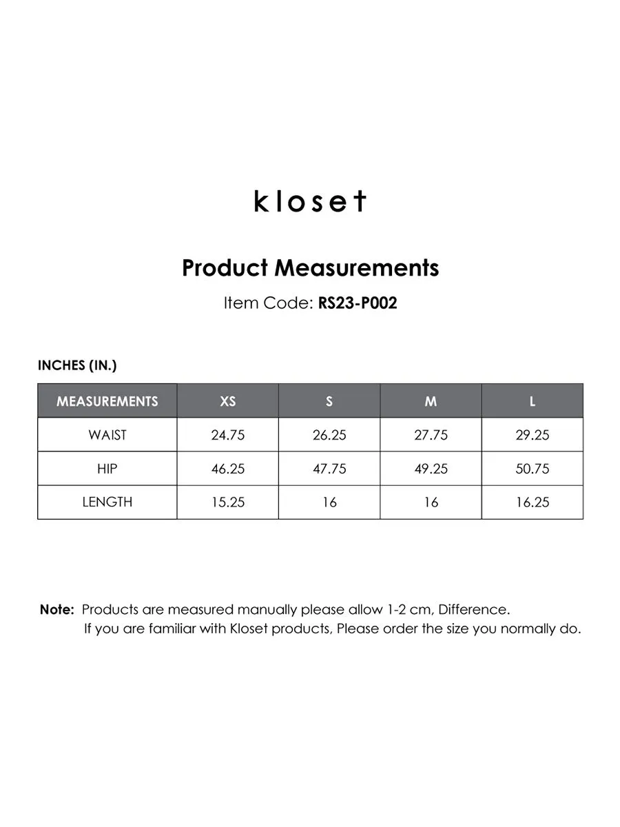 KLOSET (RS23) Striped Embroidered Shorts With Pockets At The Sides White