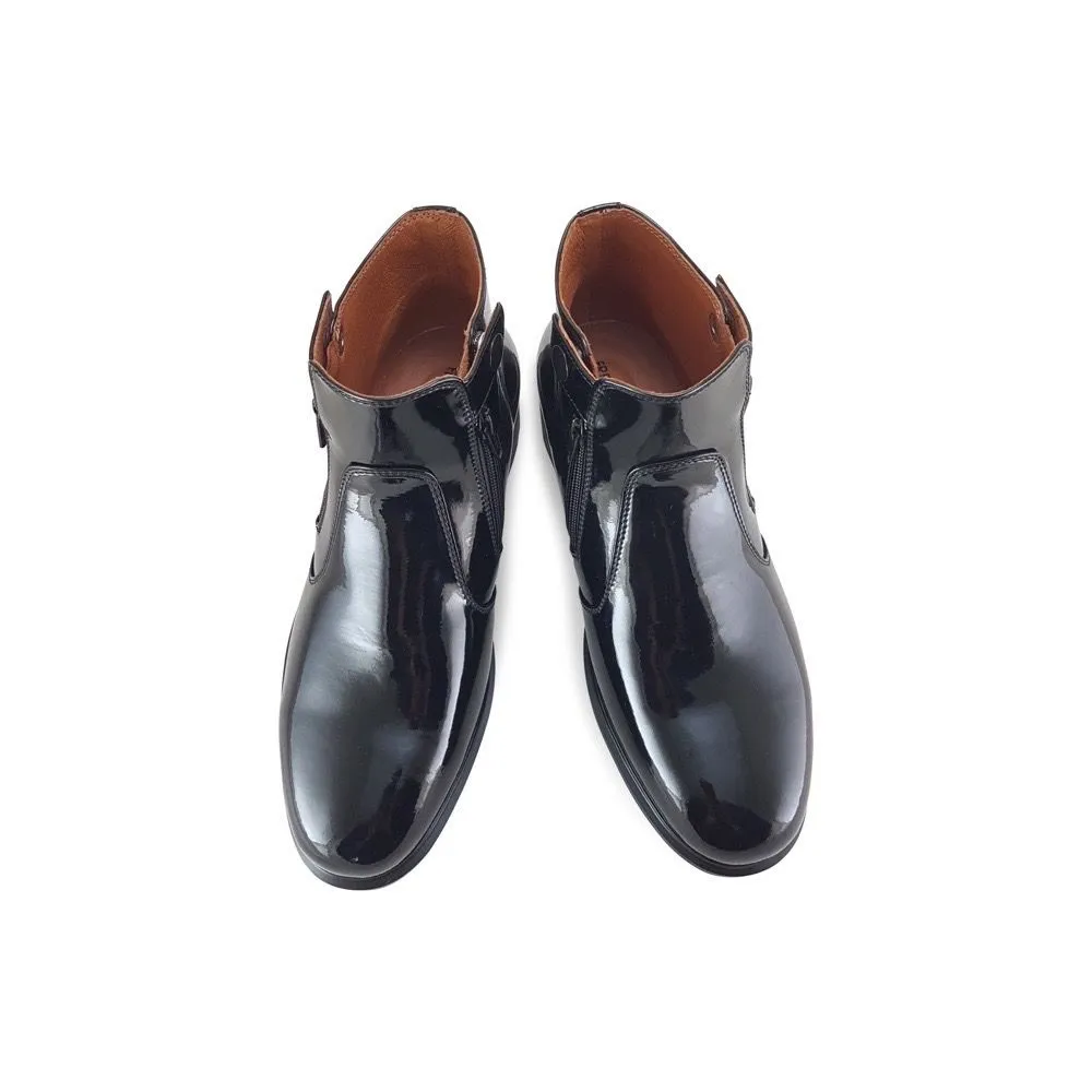 FREEWOOD SHOES Doublezip button boot-black