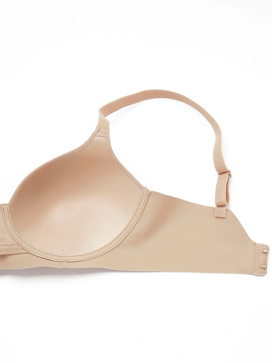 SABINA [Pack 3 Price] BRALESS WIRELESS BRA Seamless Fit Perfect Bra Collection - Beige