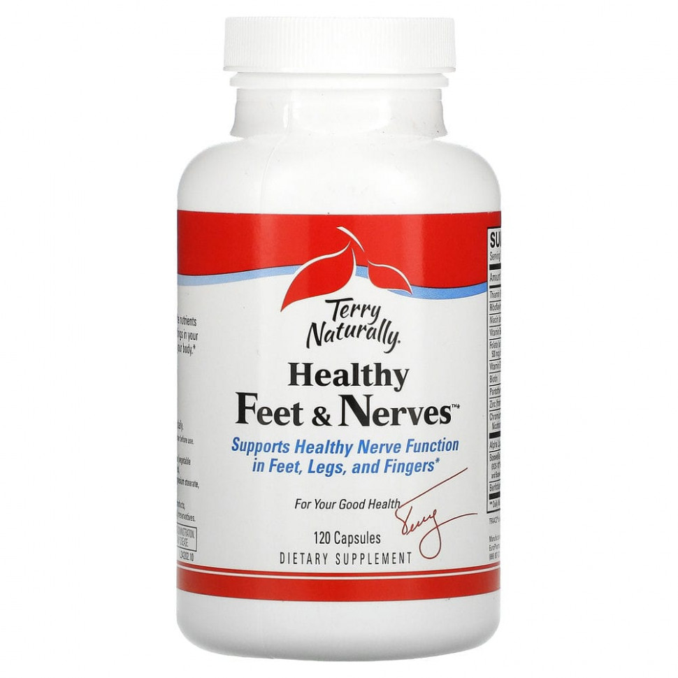 Terry Naturally, Terry Naturally, Healthy Feet & Nerves, здоровые ноги и нервы, 120 капсул