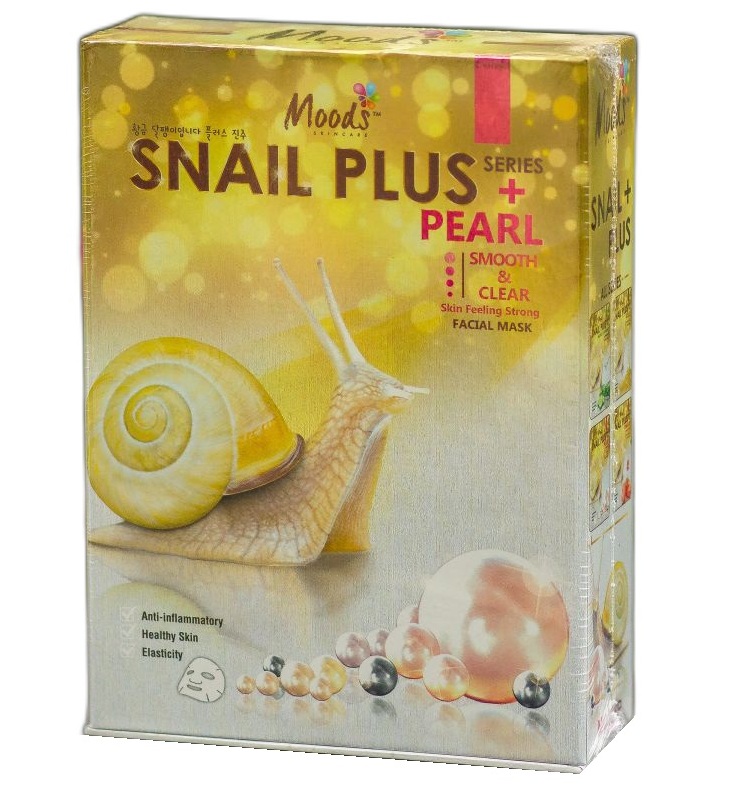 Тканевая отбеливающая маска с жемчугом и улиточным муцином Belov 10 шт