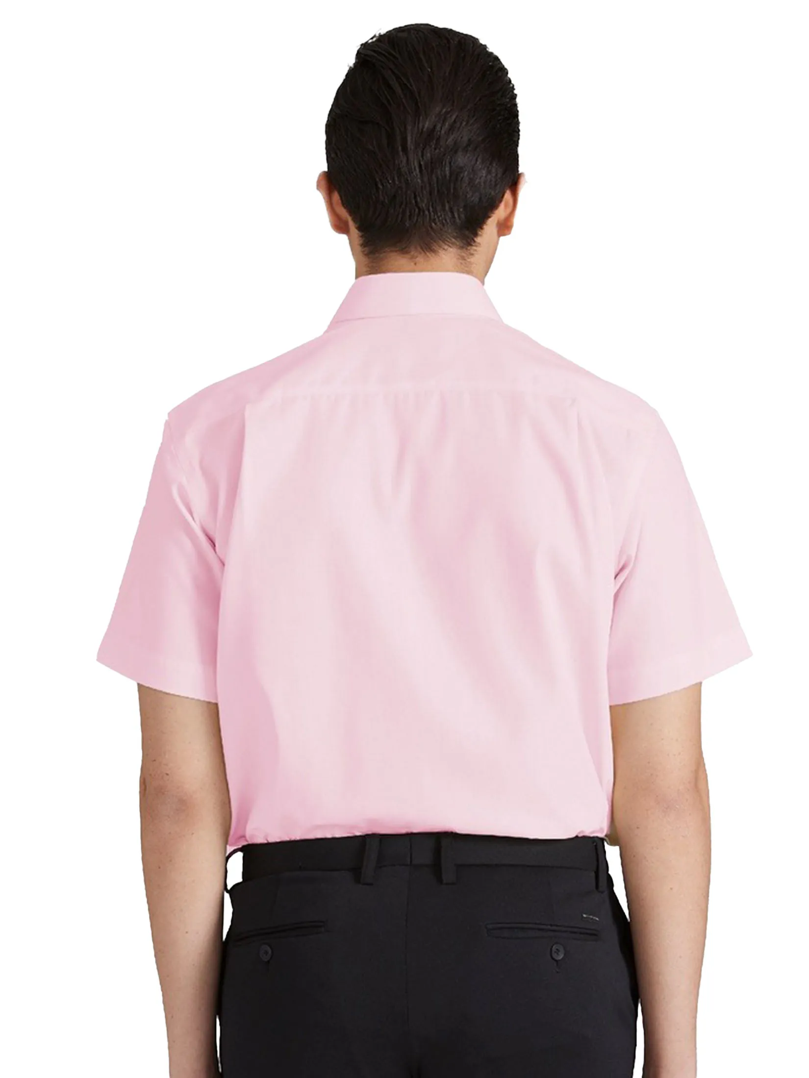 ARROW Men’s Short Sleeve Shirt – Wrinkle Free, Easy Care, Comfort Fit, Pink (MACC635-PI)