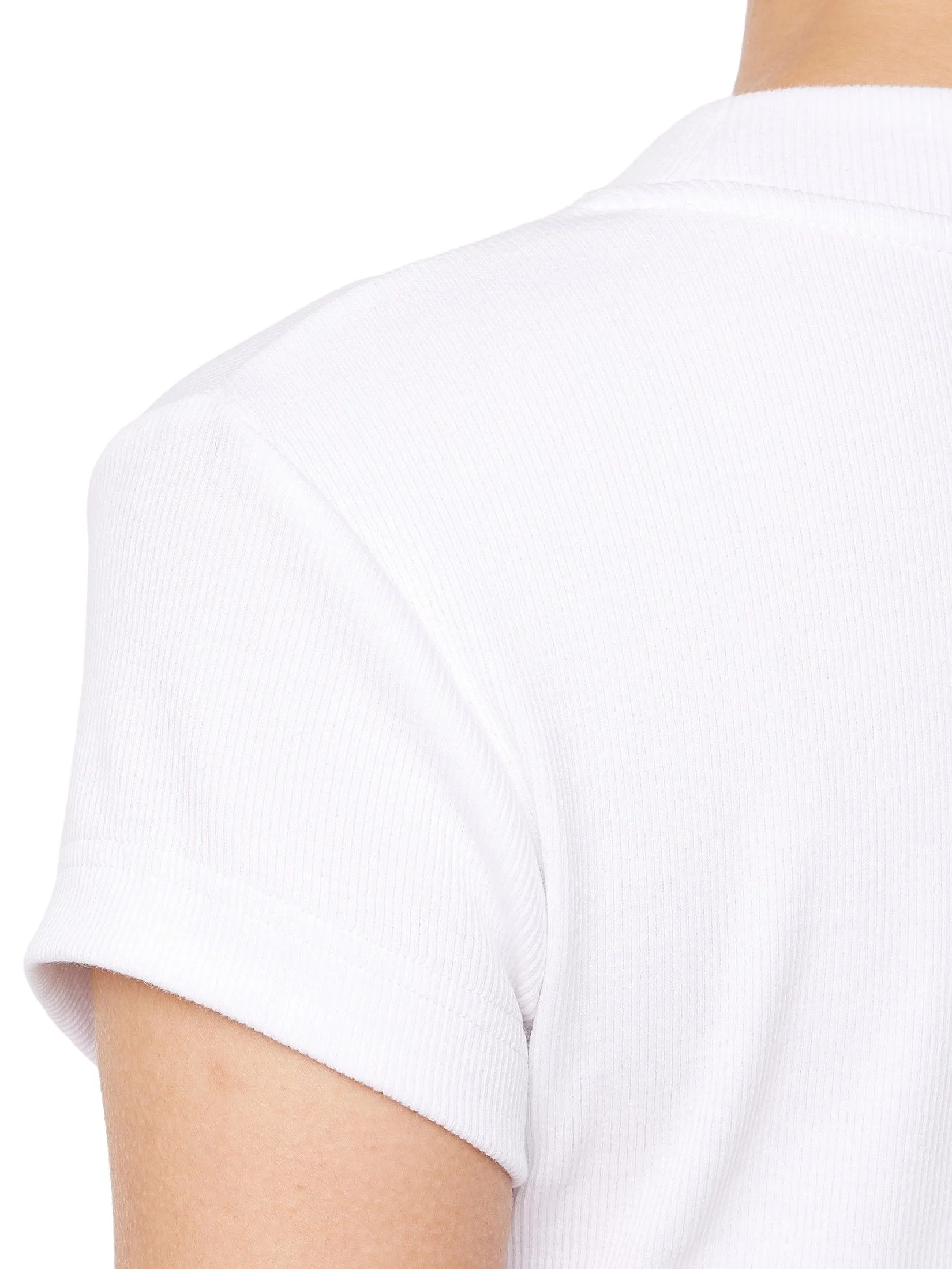 CALVIN KLEIN Women's Monogram Baby Short Sleeve T-Shirt White