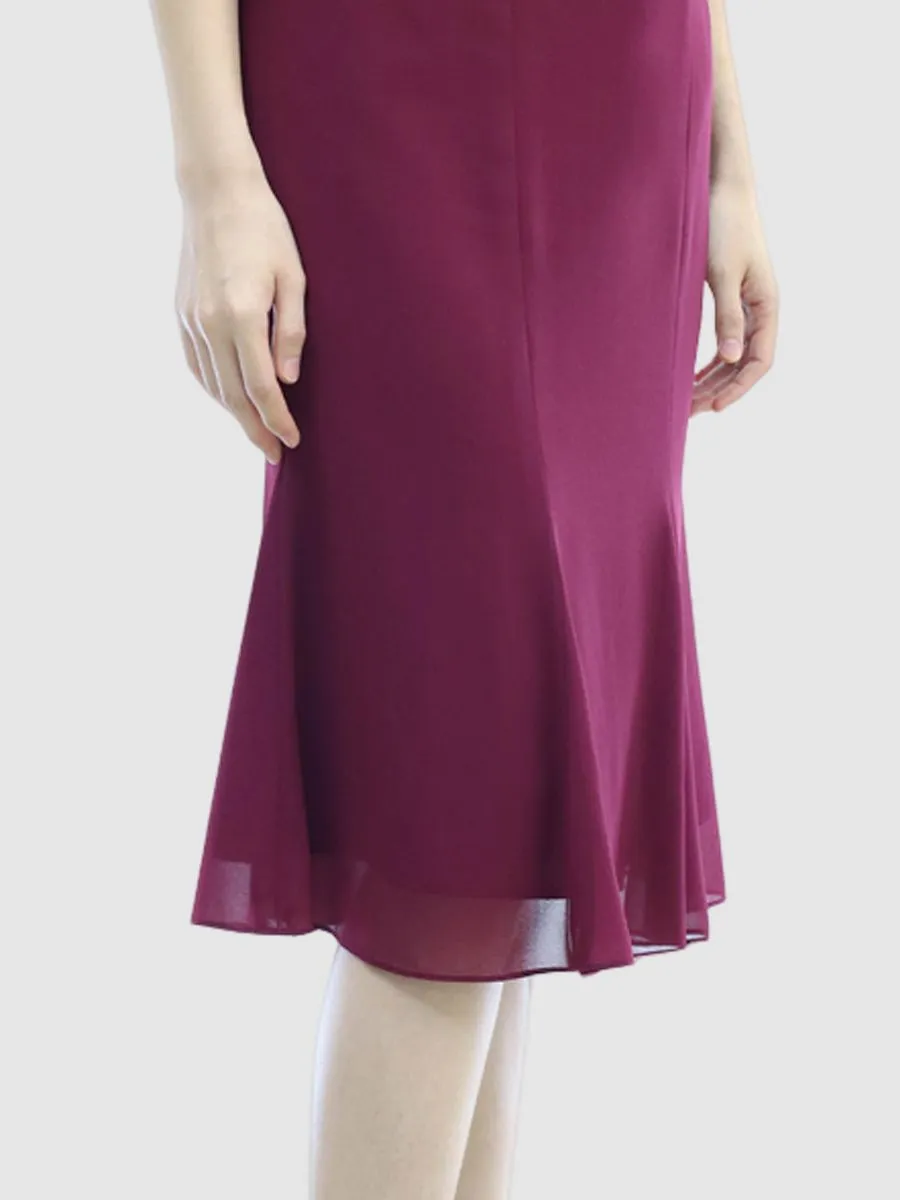 MIKIKO Women  Skirt Chiffon Shirament  Red