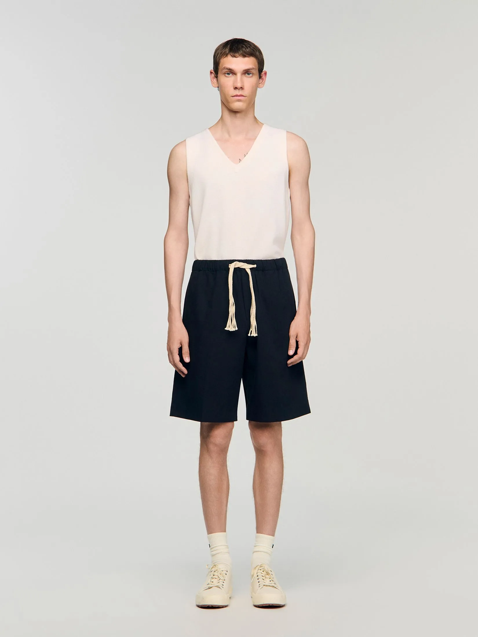 SANDRO Elasticated Waist Cotton Shorts