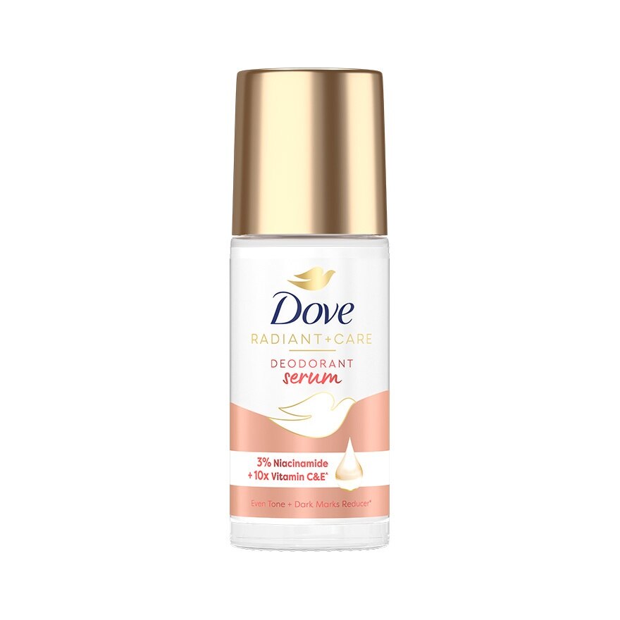 Dove Radiant + Care Deodorant Serum Roll-On 3 Niacinamide +10X Vitamin C  E 45 Ml. - Orange
