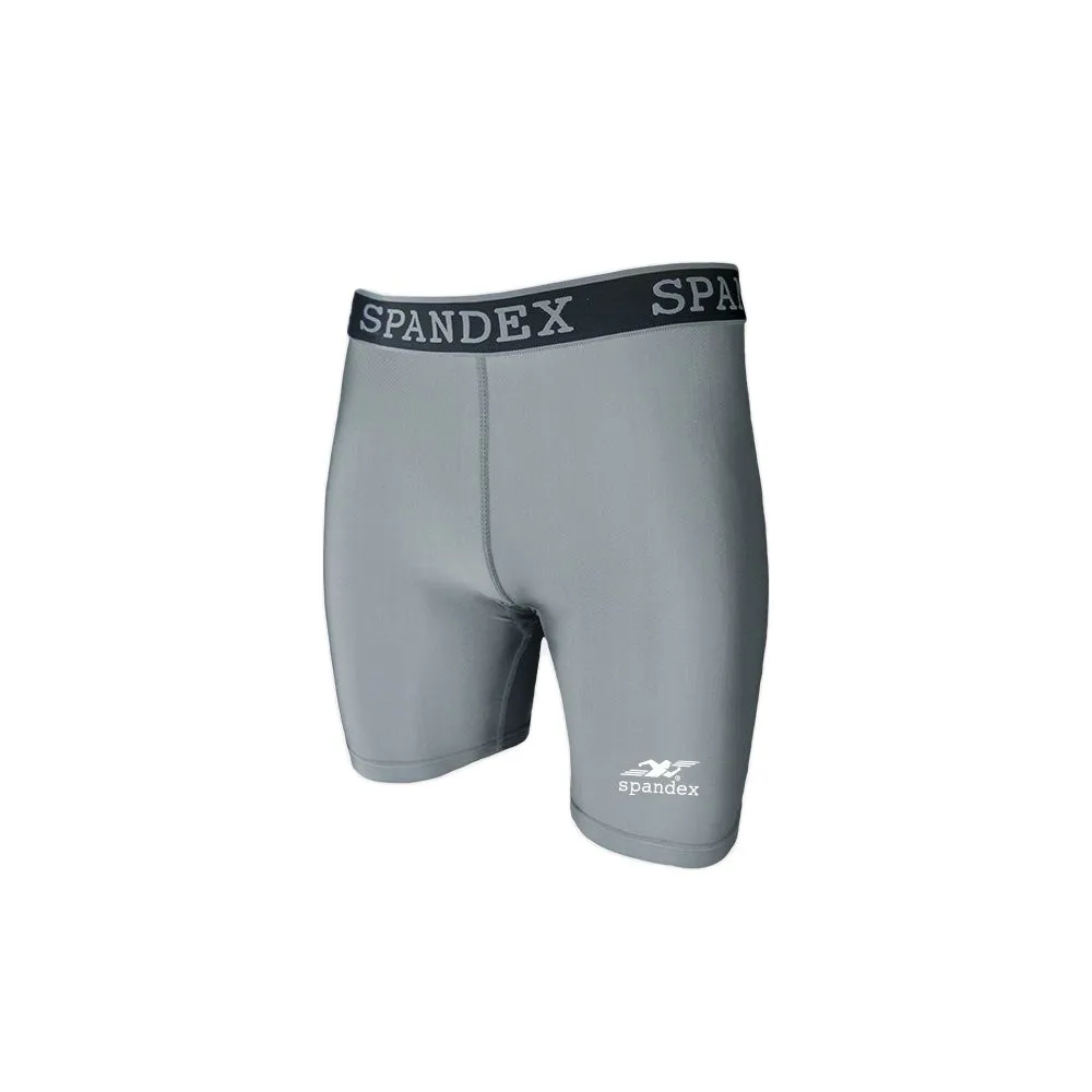 SPANDEX Grey-YP001-Compression short pants
