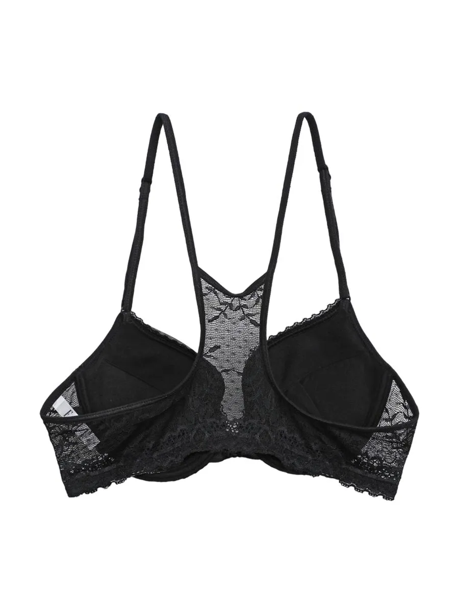 ELLE LINGERIE BRASSIERE FRONT HOOK BRA LB7540BL BLACK