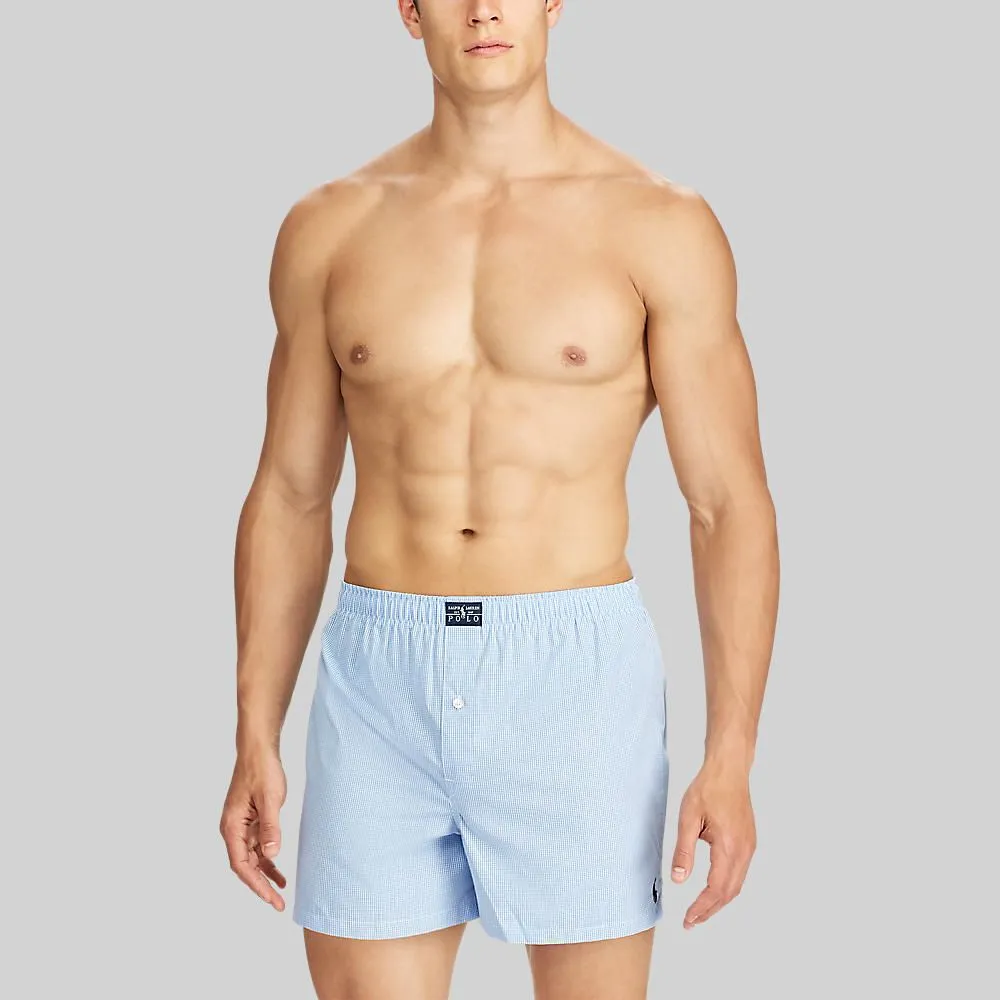 POLO RALPH LAUREN Underwear BOXER-Windowpane Woven Boxer MAPOUND01620015 400 BLUE