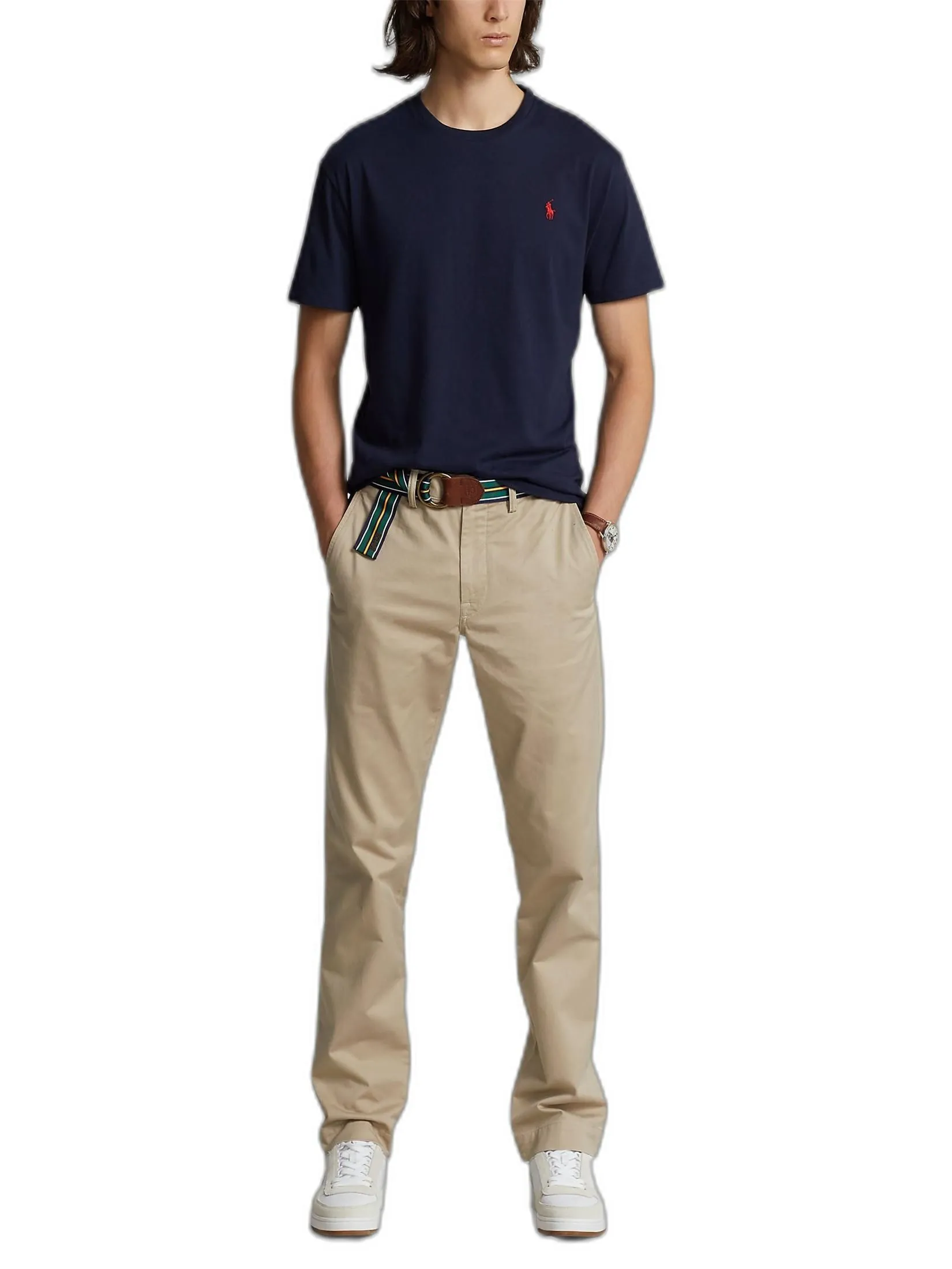 POLO RALPH LAUREN Polo Ralph Lauren TEE-Custom Slim Fit Jersey Crewneck T-Shirt MNPOTSH1N820047 410 NAVY-410