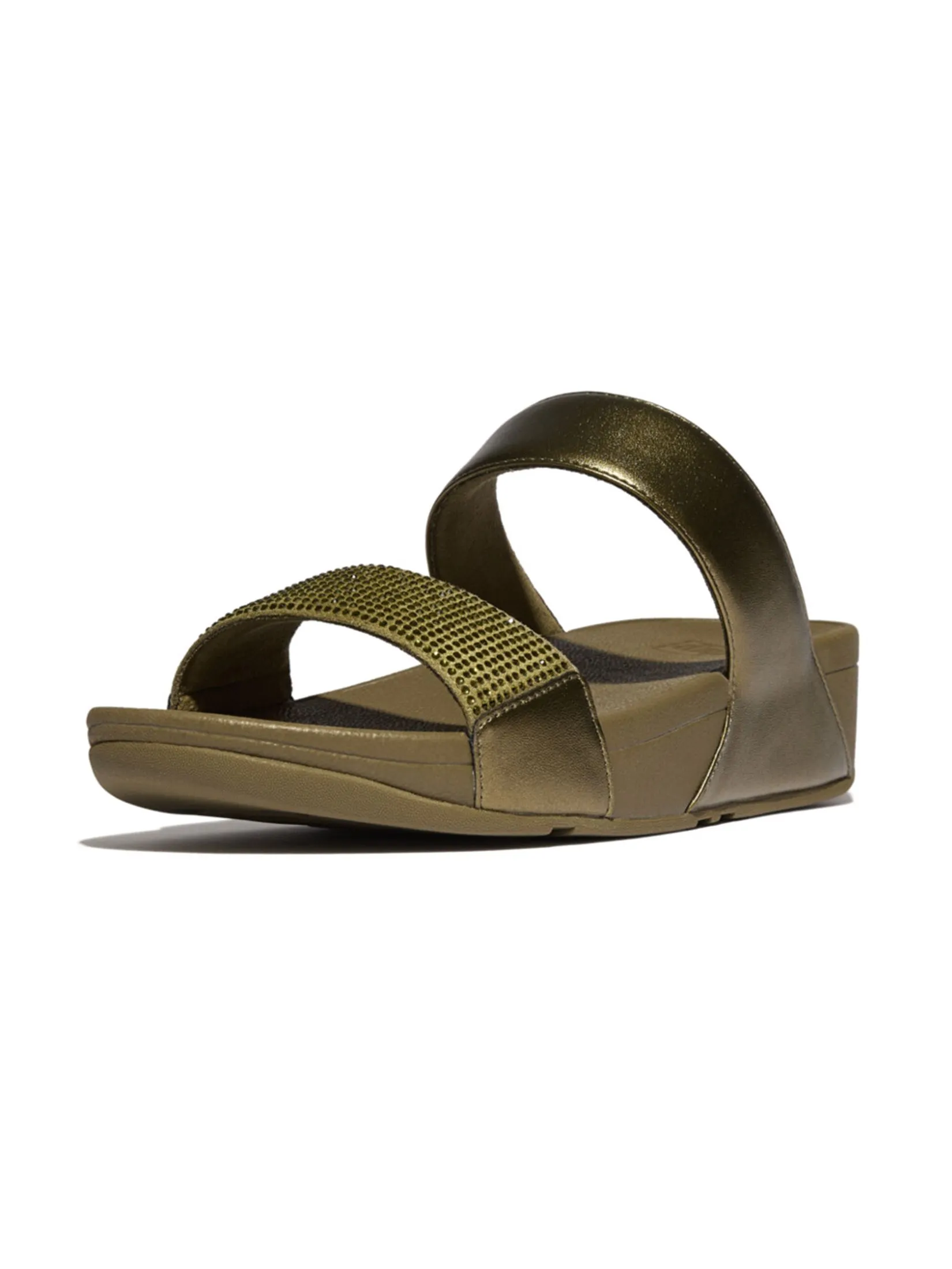 FitFlop™ WOMEN'S LULU CRYSTAL EMBELLISHED SLIDE GREEN